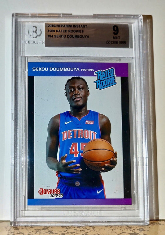 Sekou Doumbouya 2019-20 Panini NBA #14 Rated Rookies 1/3431 BGS 9 Pistons