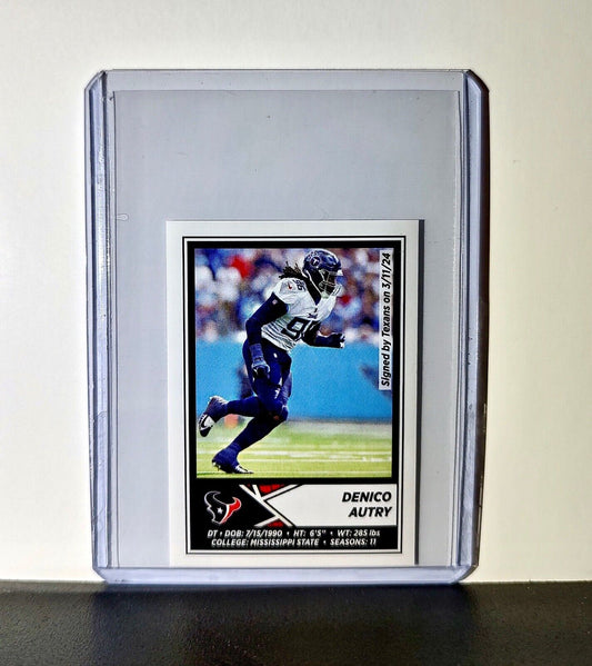 Denico Autry 2024 Panini NFL Sticker #178 Houston Texans