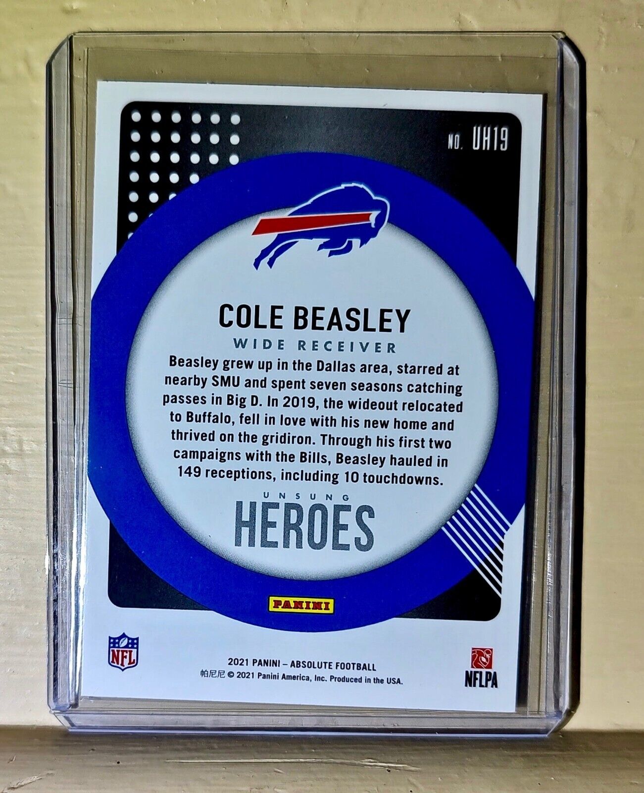 Cole Beasley 2021 Panini NFL Absolute Unsung Heroes Football #UH-19 Card