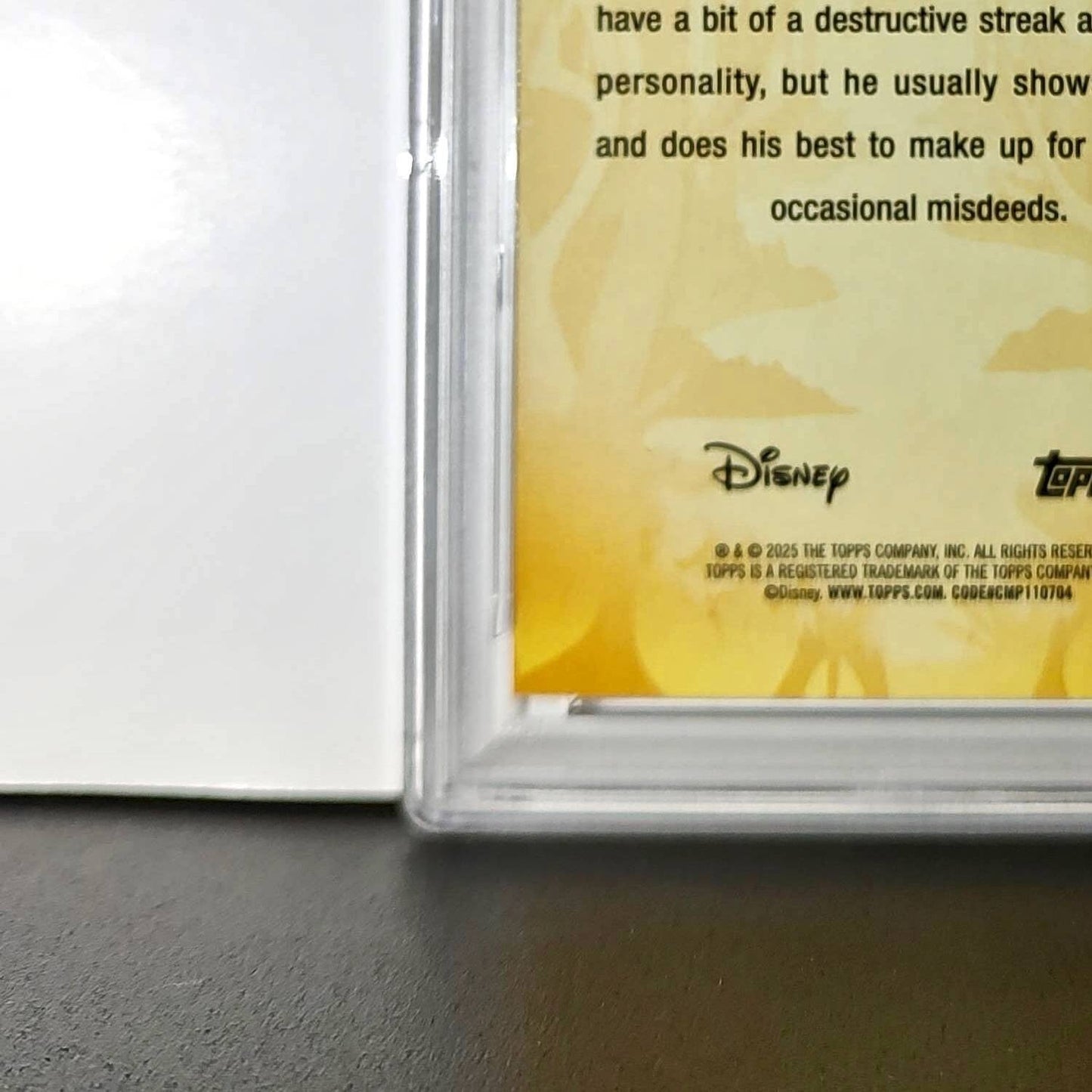 Figaro 2025 Topps Disney #FF-3 Furry Friends Card Pinocchio PSA 7