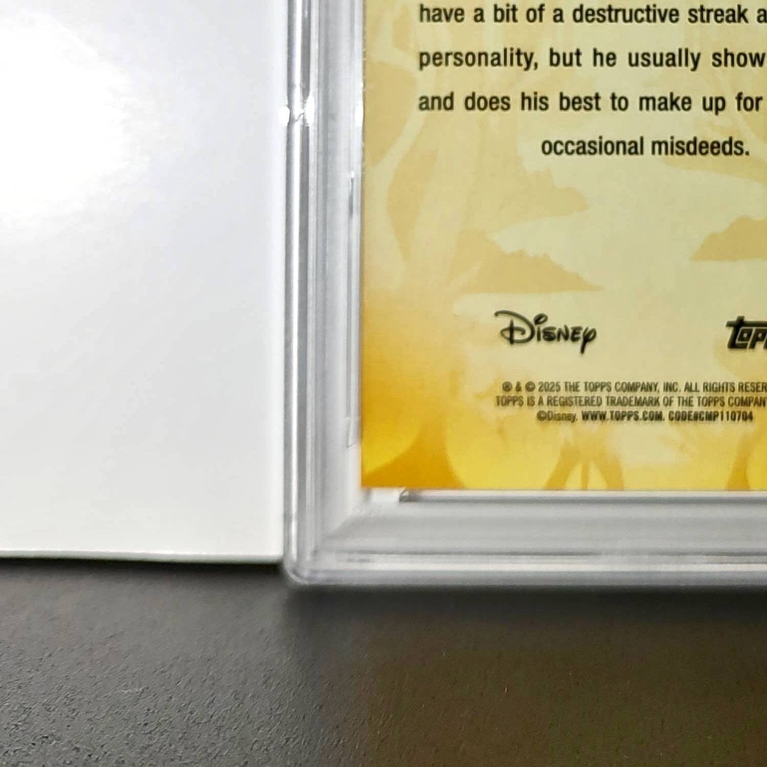 Figaro 2025 Topps Disney #FF-3 Furry Friends Card Pinocchio PSA 7