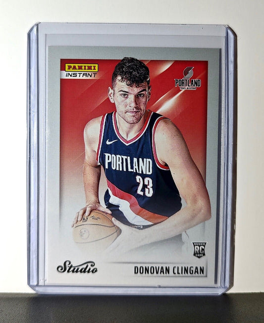 Donovan Clingan 2024-25 Panini Studio #27 Rookie Card Trail Blazers 1/275
