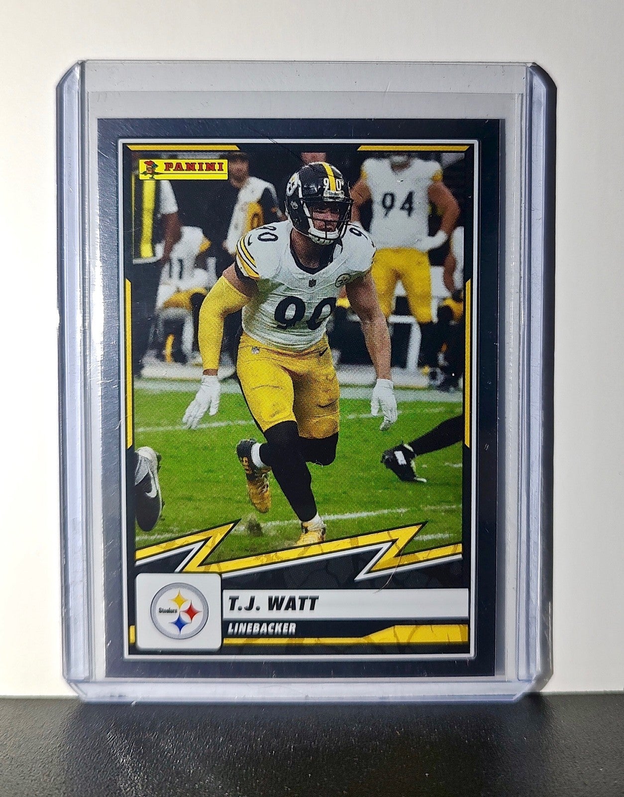 T.J. Watt 2025 Panini NFL #53 Foil Sticker Card Pittsburgh Steelers