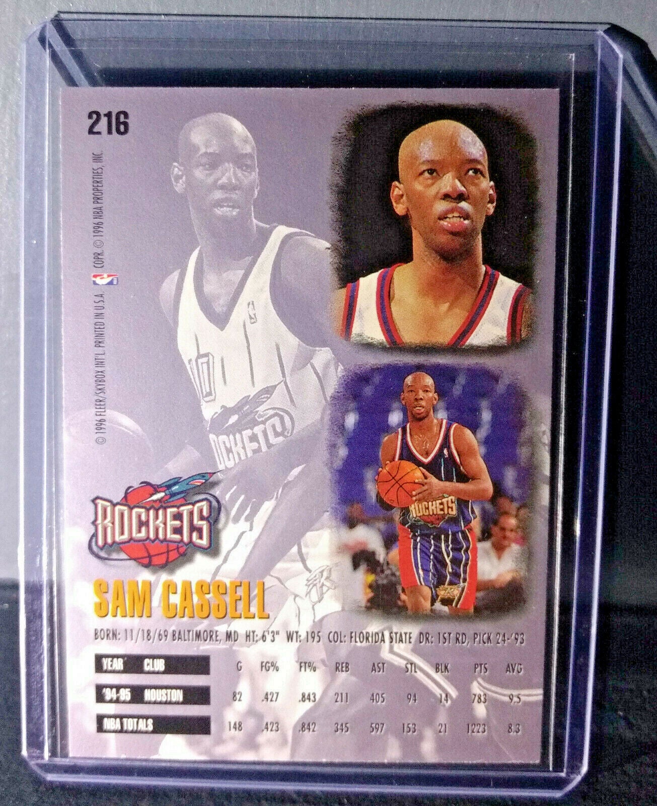 1995-96 Sam Cassell #216 Basketball Card