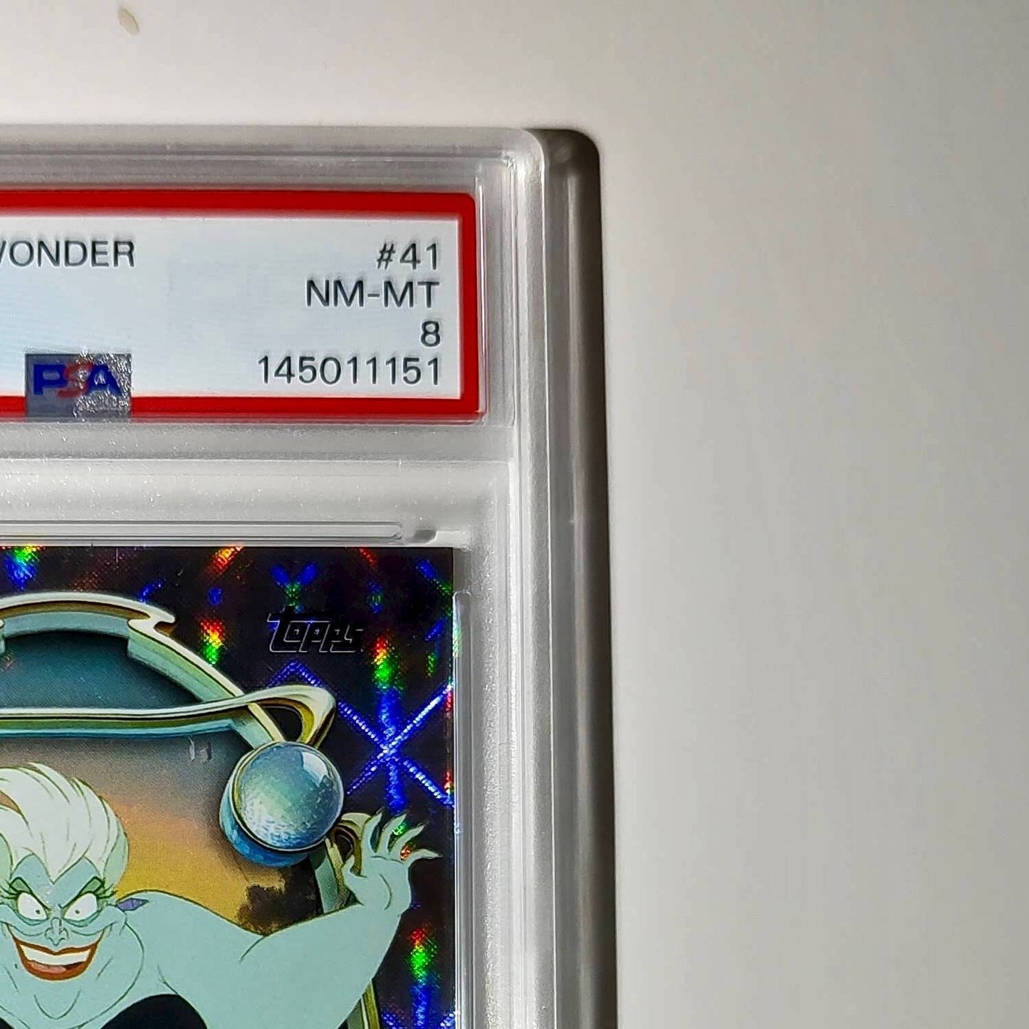 Ursula 2025 Topps Disney Wonder #41 Winter Variant Card The Little Mermaid PSA 8