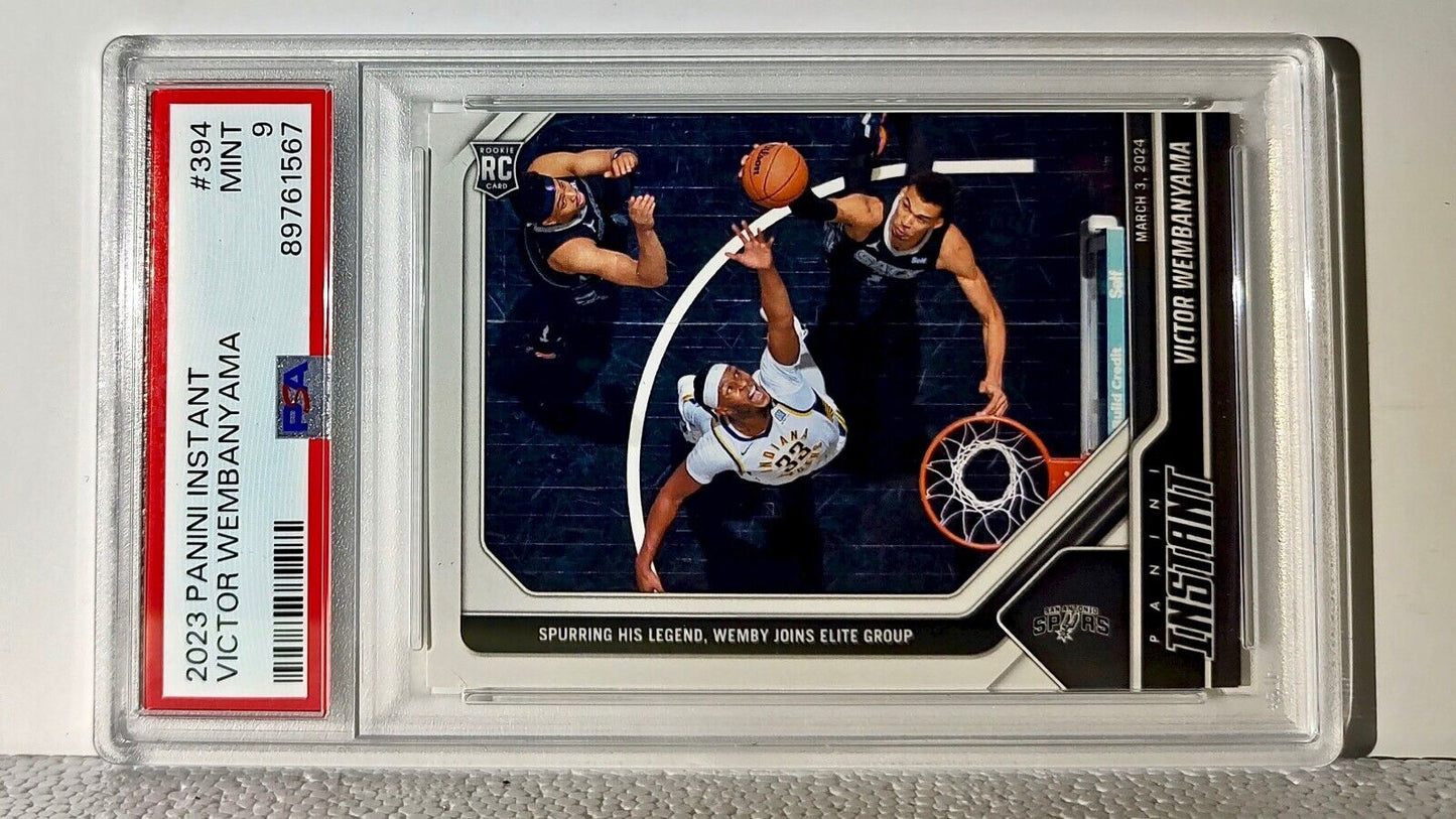 Victor Wembanyama 2023-24 Panini #394 NBA Rookie Card 1 of 2849 PSA 9 MINT