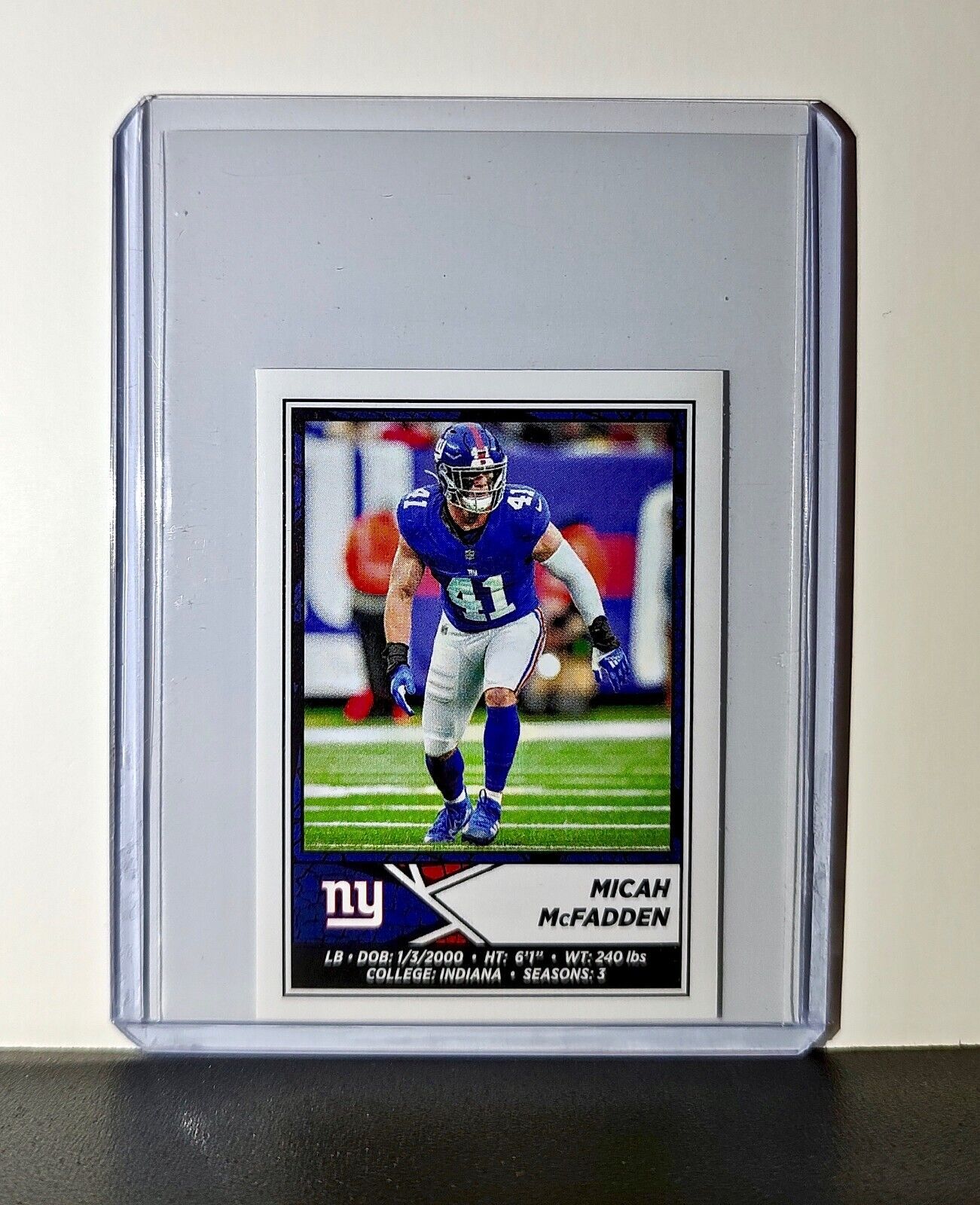 Micah McFadden 2024 Panini NFL Sticker #326 New York Giants