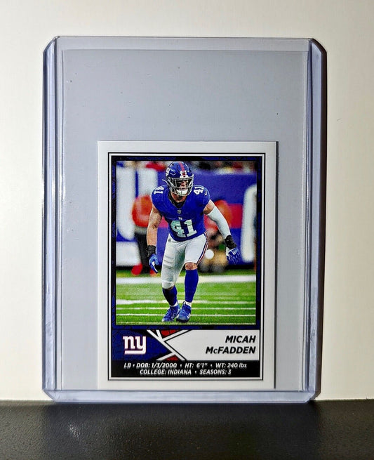 Micah McFadden 2024 Panini NFL Sticker #326 New York Giants