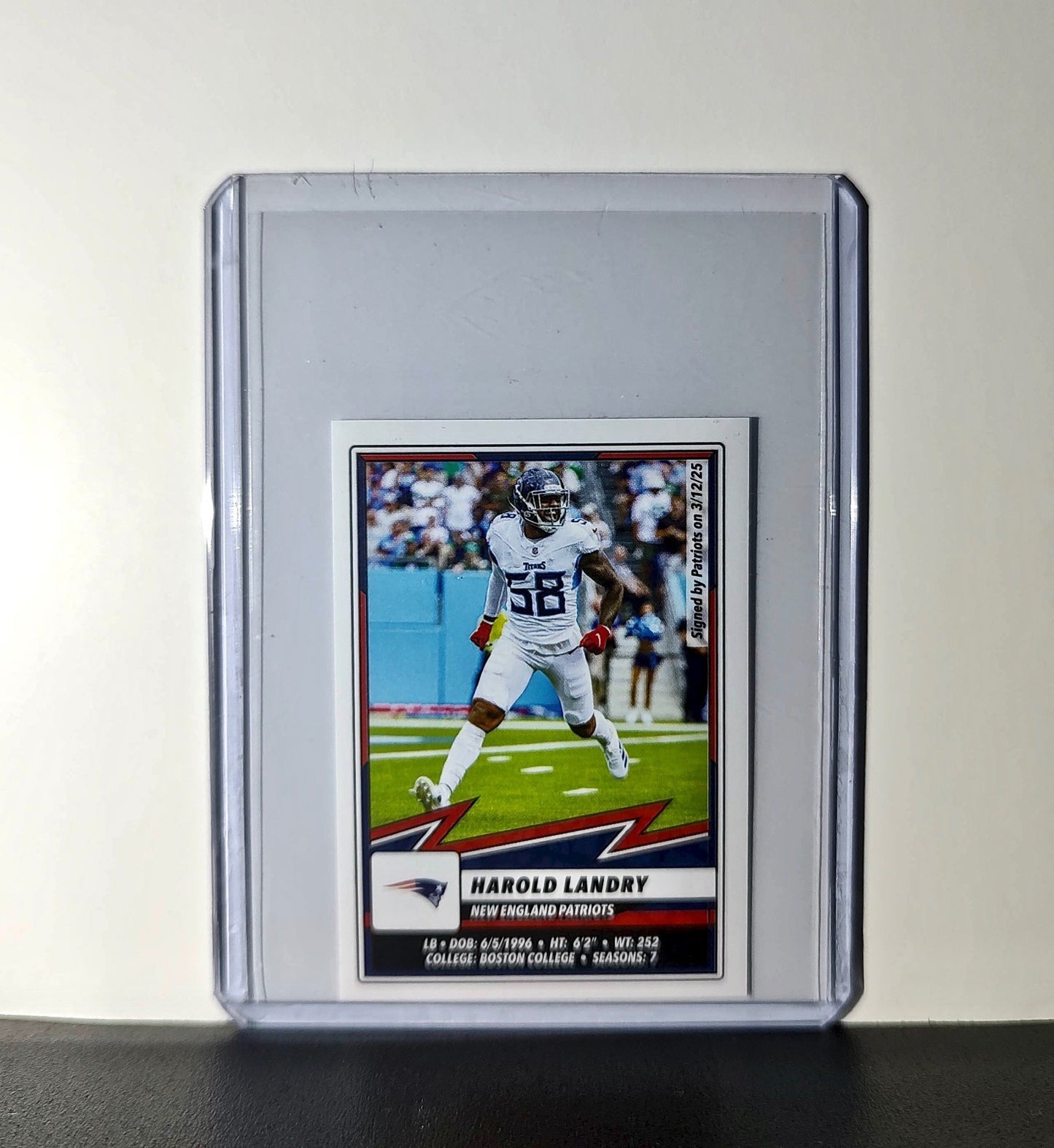Harold Landry 2025 Panini NFL #81 Sticker New England Patriots