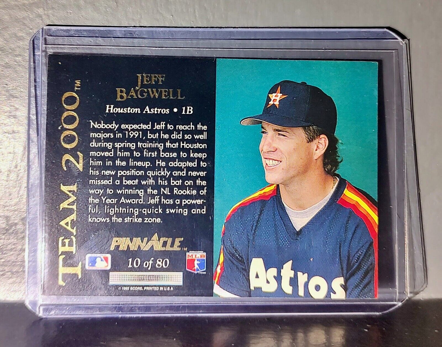 1992 Jeff Bagwell Score Pinnacle Baseball Card #10 Astros