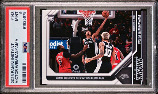 Victor Wembanyama 2023-24 Panini #143 NBA Rookie Basketball Card 1 of 2951 PSA 9