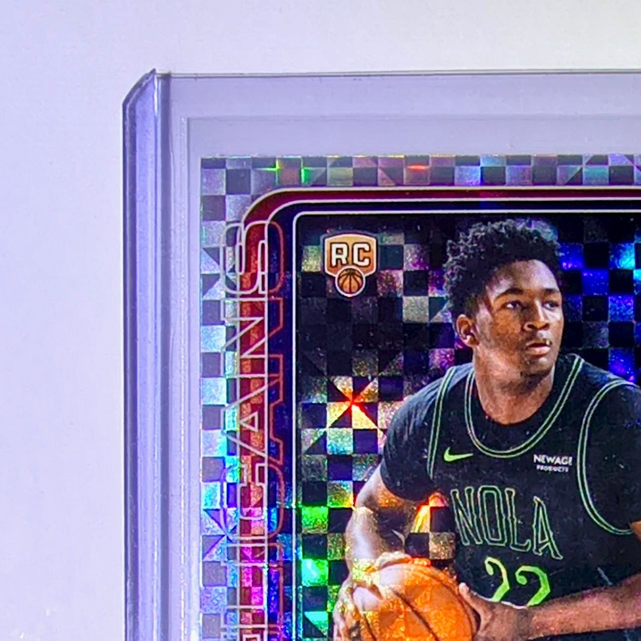 Derik Queen Rookie 2025-26 NBA Topps Chrome Update X-Fractor #163 Card Pelicans