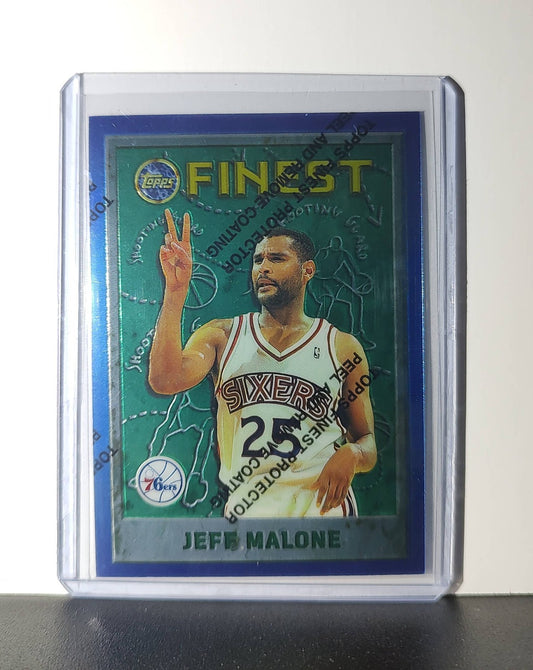 Jeff Malone 1995-96 Topps Finest NBA #186 Card Philadelphia 76ers
