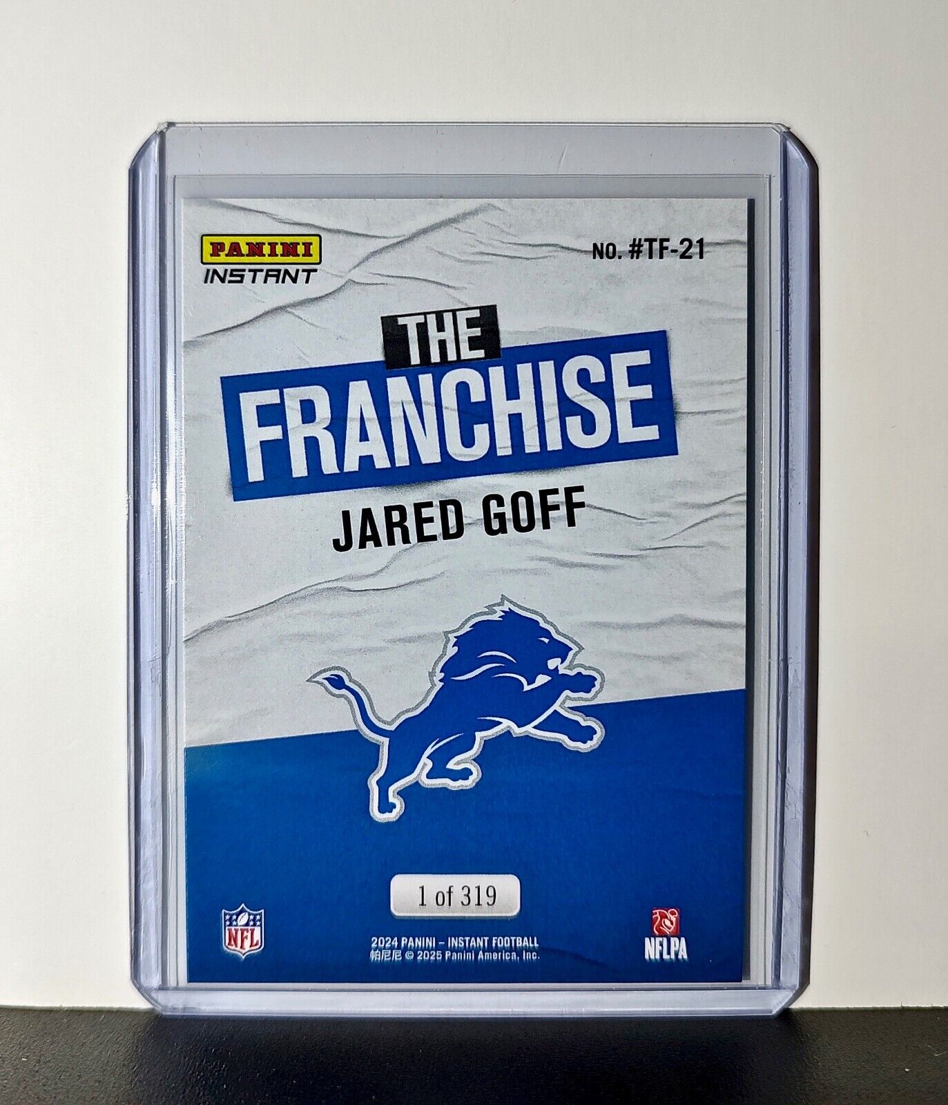 Jared Goff 2024 Panini The Franchise NFL #21 Football Card Lions 1 of 319