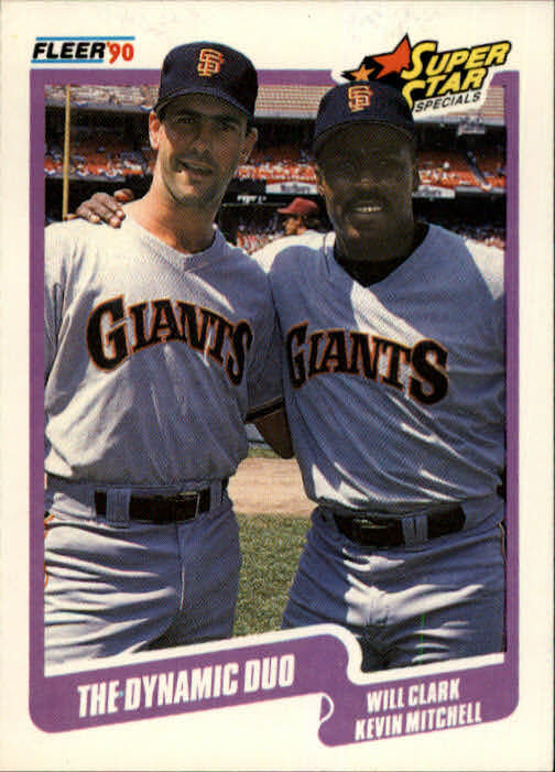 1990 Will Clark / Kevin Mitchell Fleer Baseball Card #637