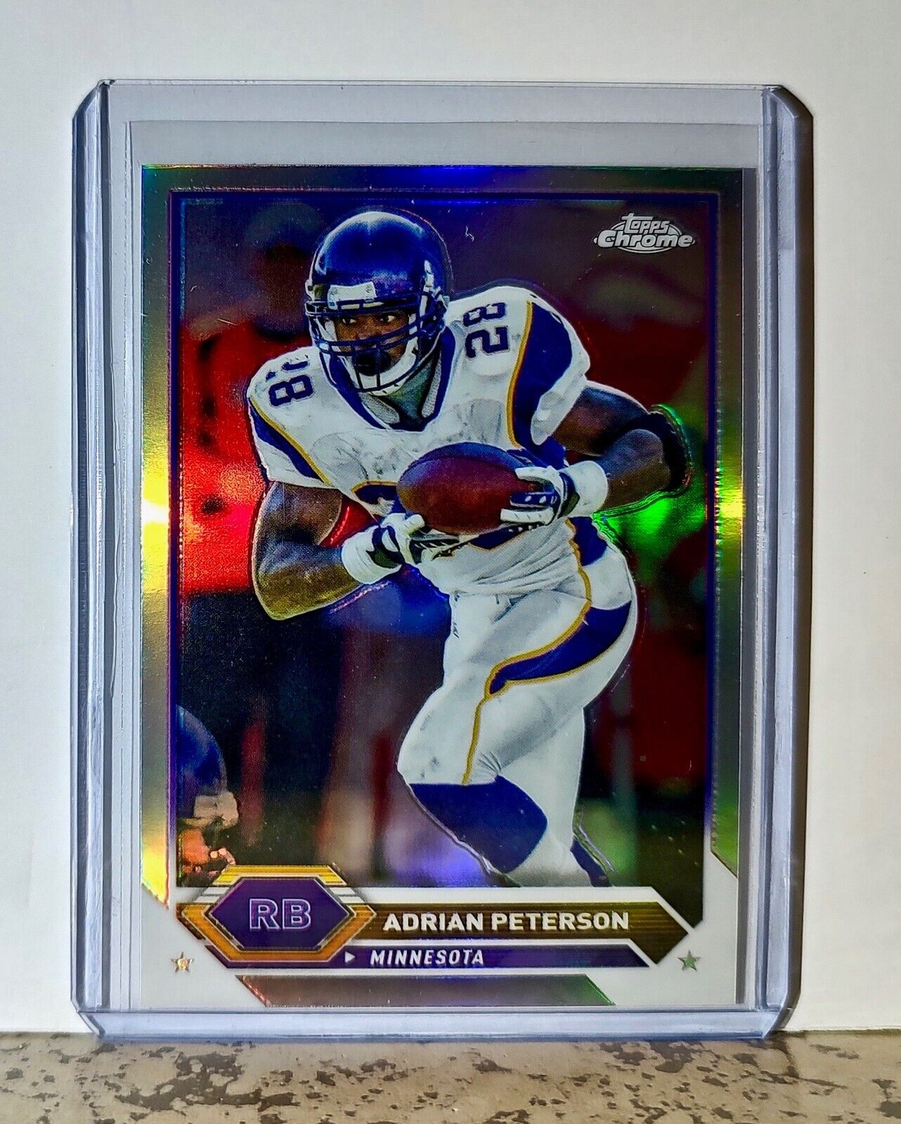 Adrian Peterson 2023 Topps Chrome Refractor NFL #38 Card Minnesota Vikings