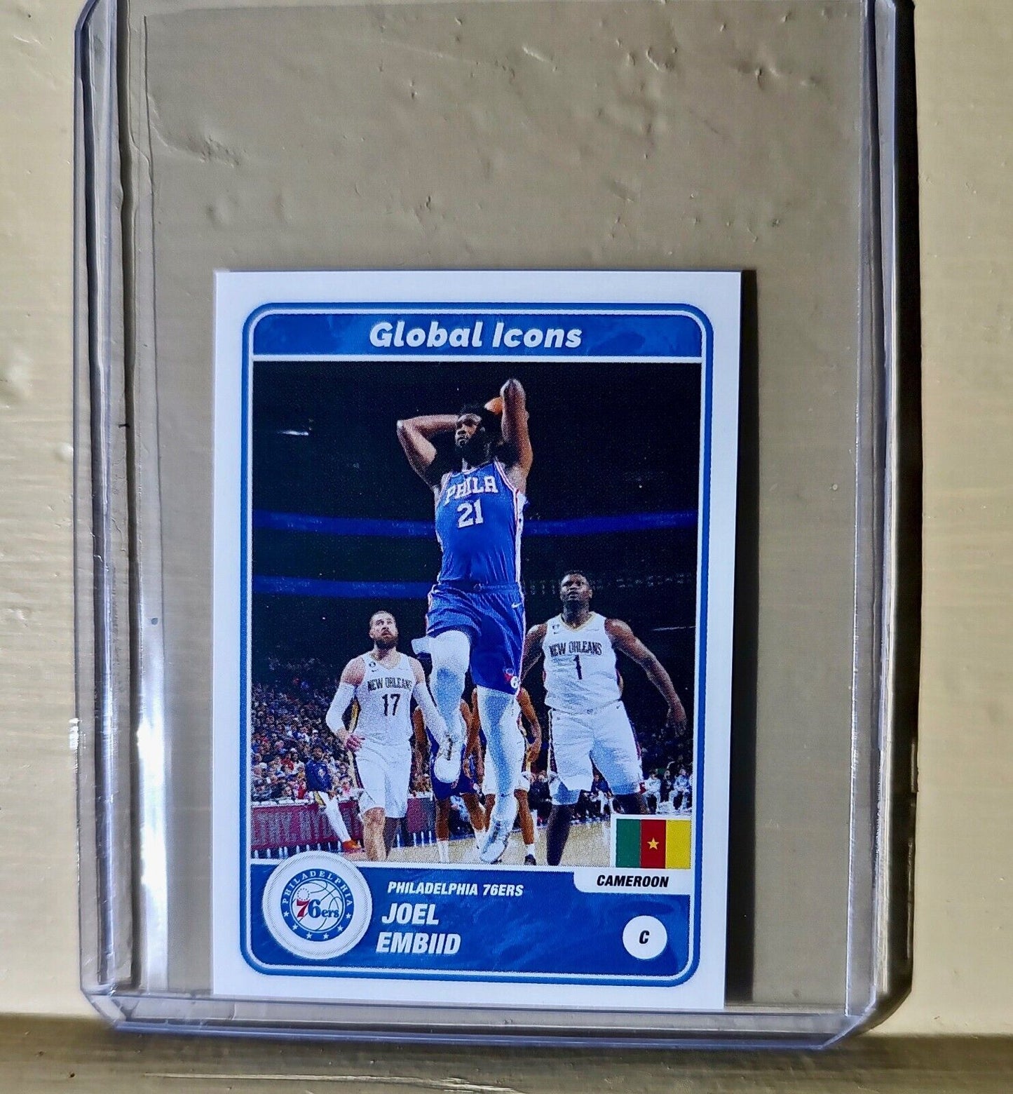 2023-24 Joel Embiid Panini NBA Basketball #65 Global Icons Sticker