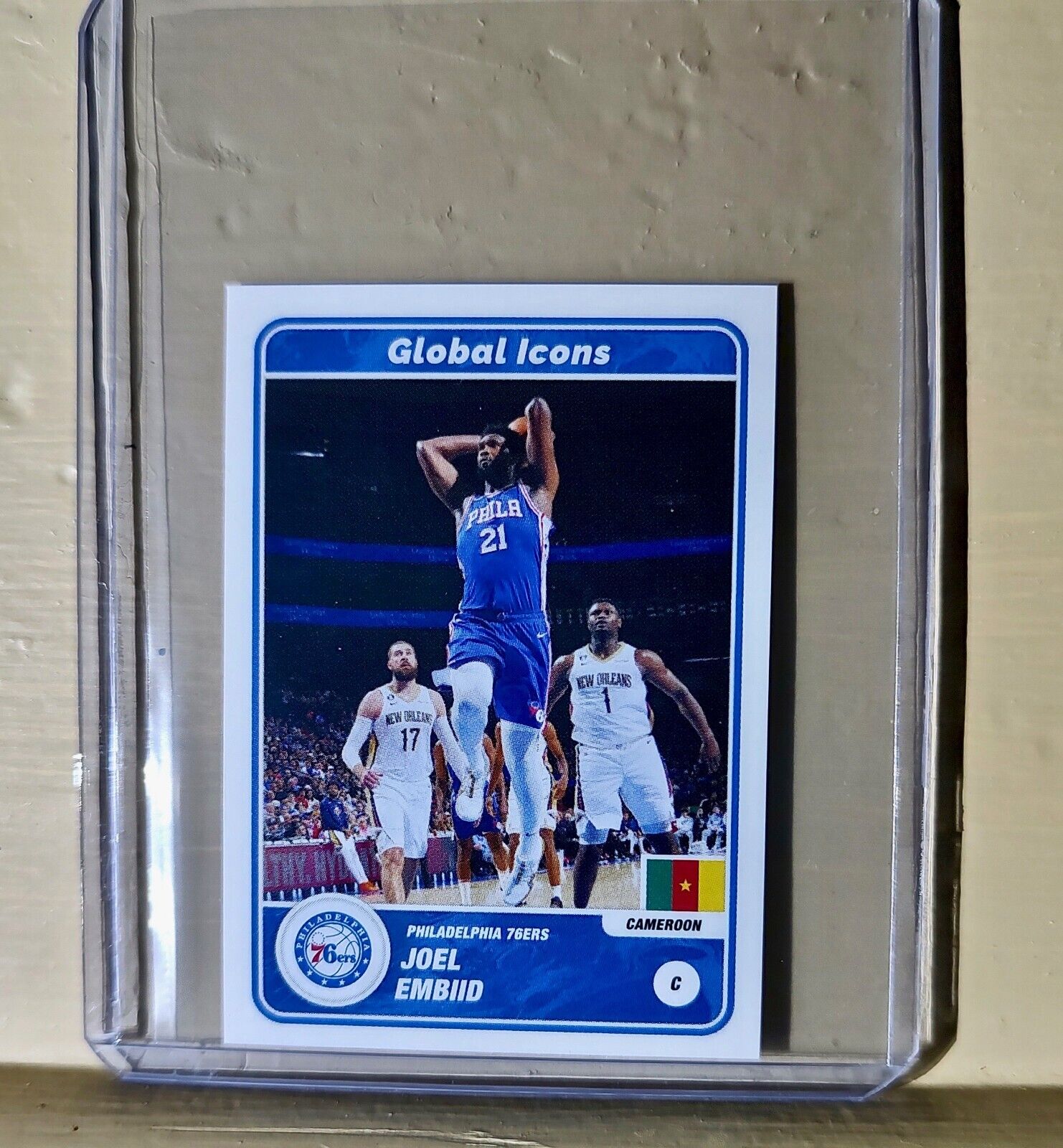 2023-24 Joel Embiid Panini NBA Basketball #65 Global Icons Sticker