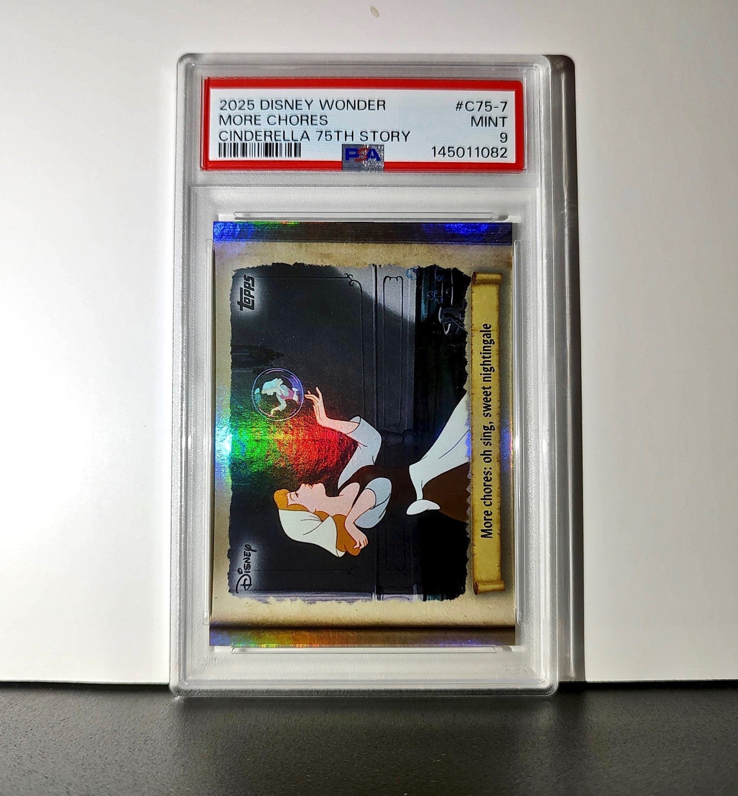 More chores: oh sing, sweet nightingale 2025 Topps Disney #C75-7 PSA 9