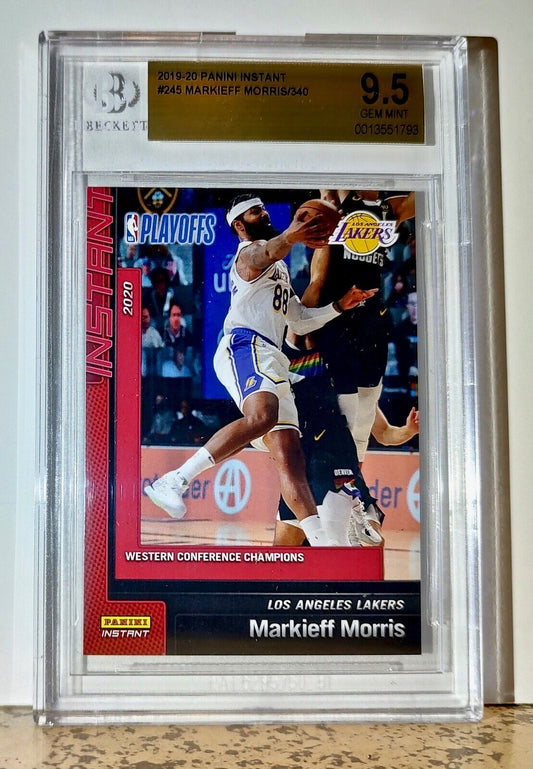 Markieff Morris 2019-20 Panini NBA #245 Basketball 1 of 340 BGS 9.5 Gem Lakers