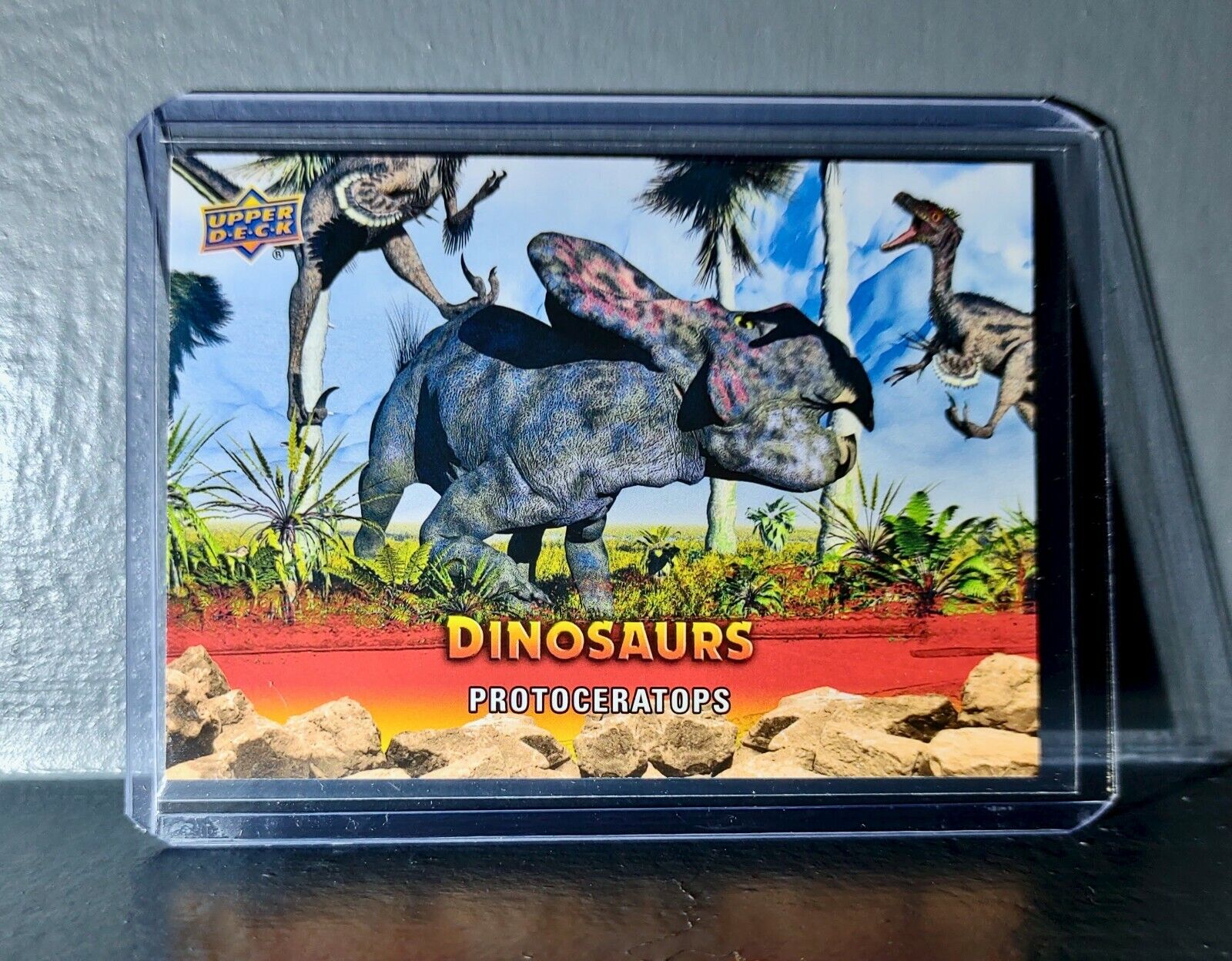 2015 Upper Deck Dinosaurs Protoceratops Extinction Red Parallel #69 Card