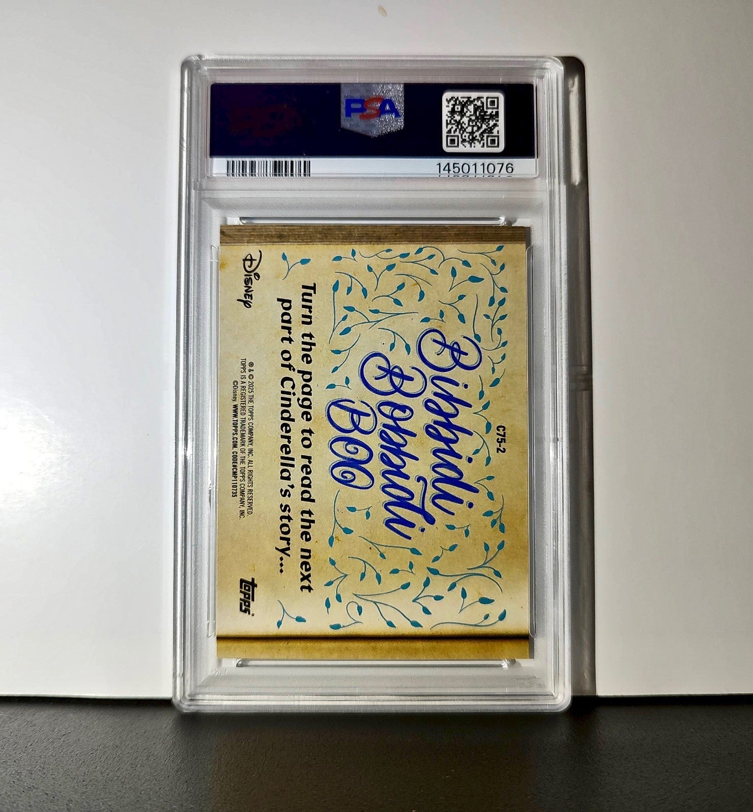 A dream is a wish your heart makes 2025 Topps Disney #C75-2 Cinderella PSA 9