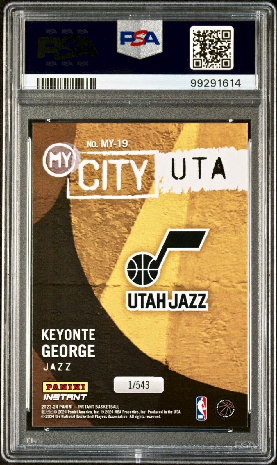 Keyonte George 2023 Panini MyCity Rookie NBA #MY-19 Basketball Card PSA 10 Gem