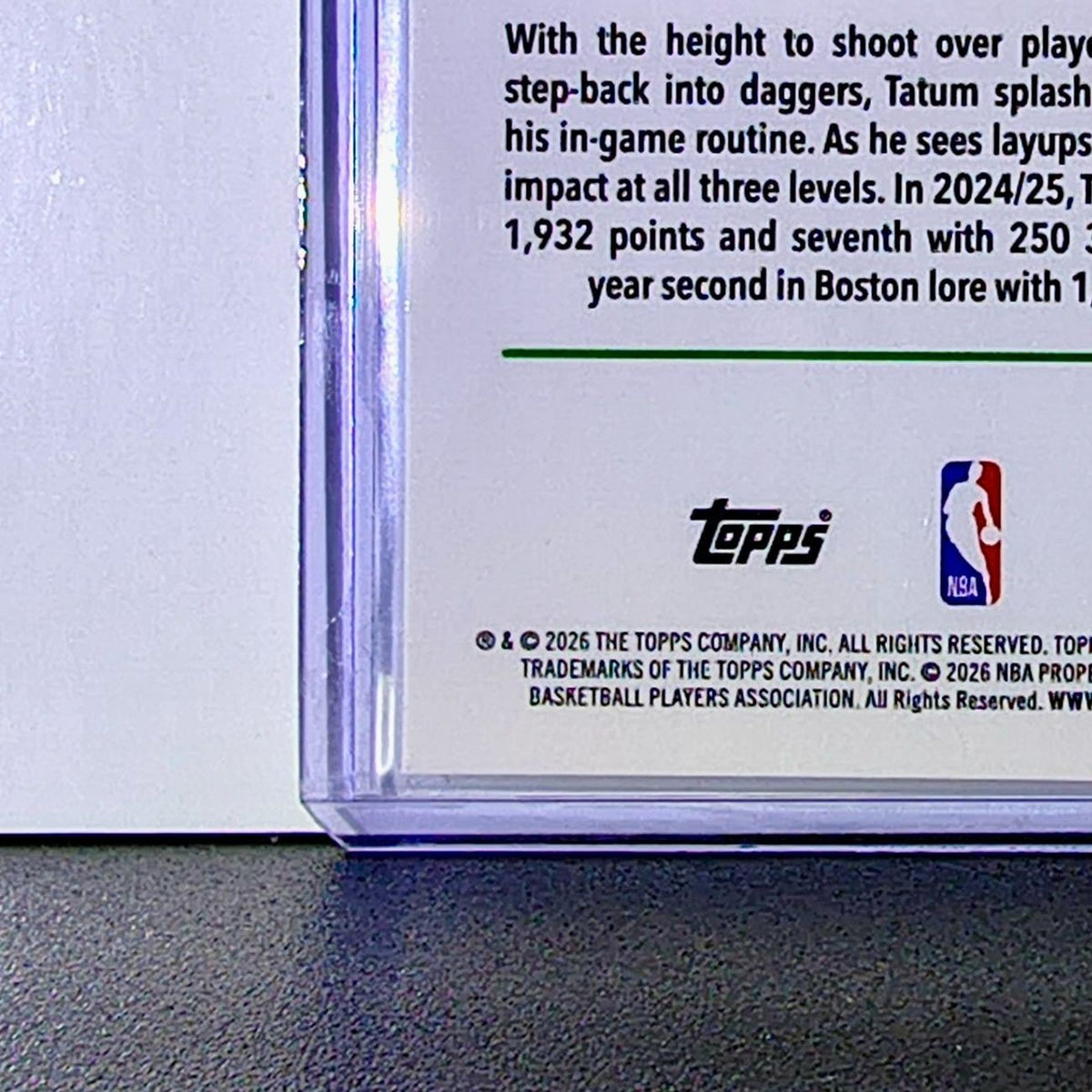 Jayson Tatum 2025-26 NBA Topps Chrome Update #8 Basketball Card Boston Celtics