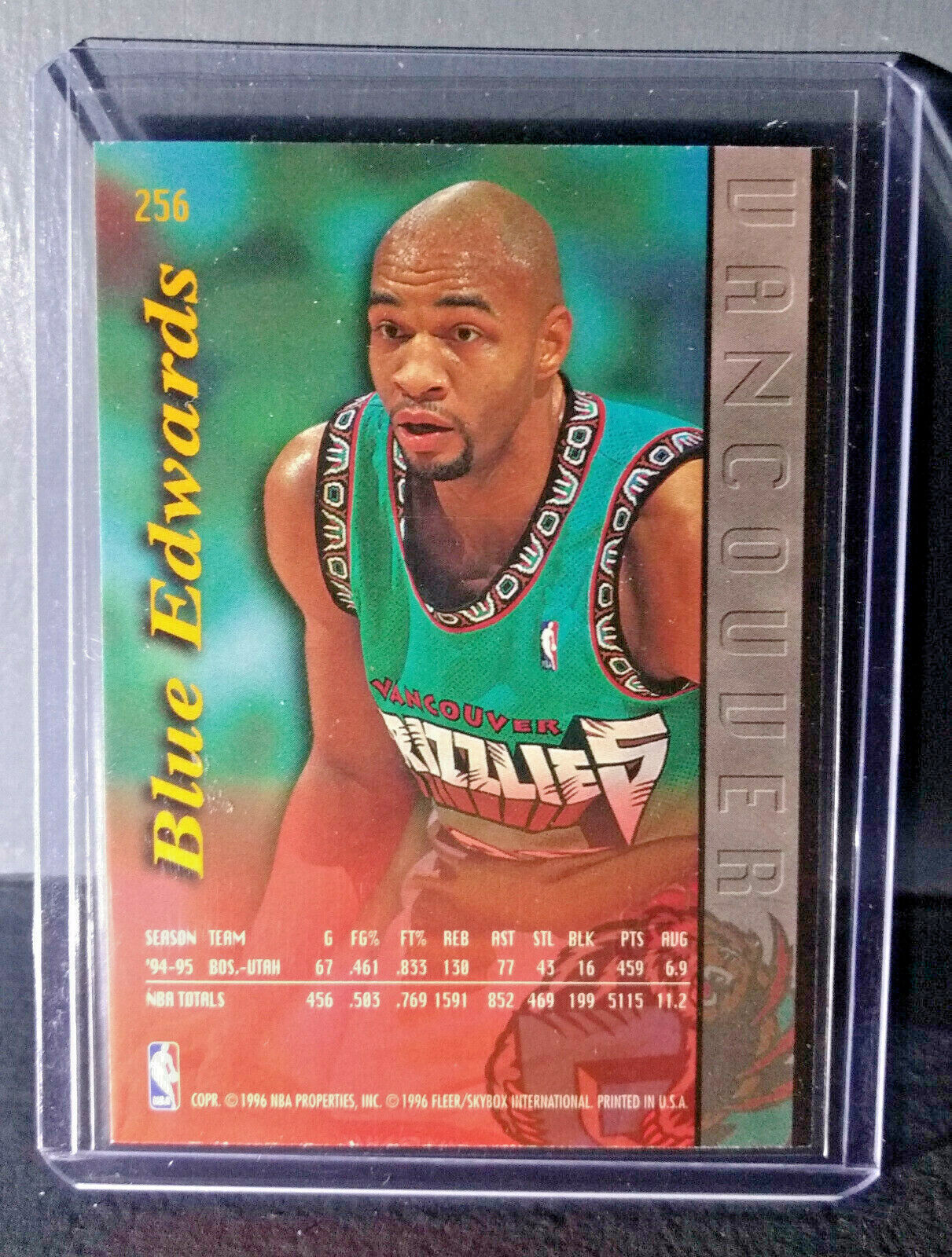 1995-96 Blue Edwards Fleer Ultra #256 Grizzlies Expansion Team Basketball Card