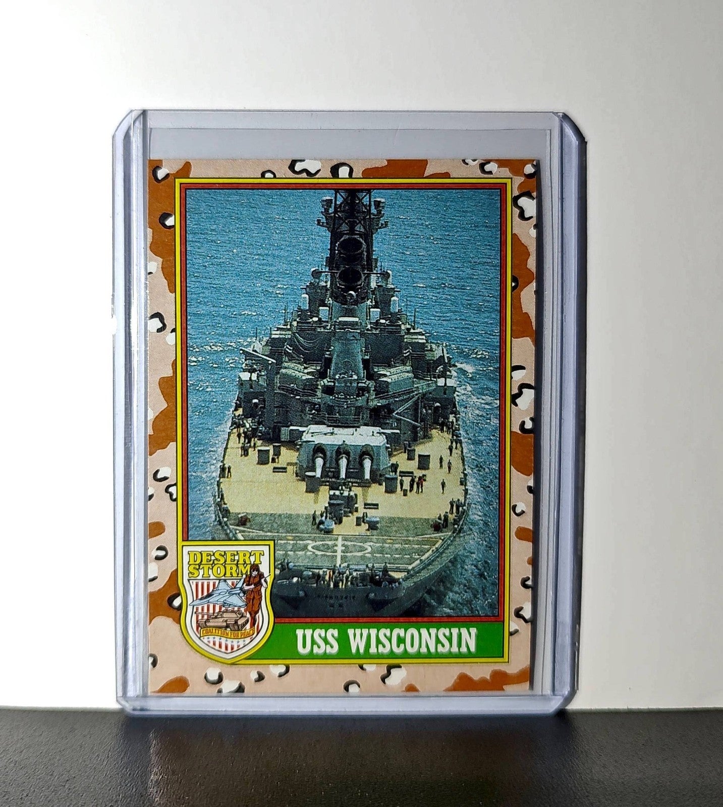 USS Wisconsin 1991 Topps Desert Storm #60 Card
