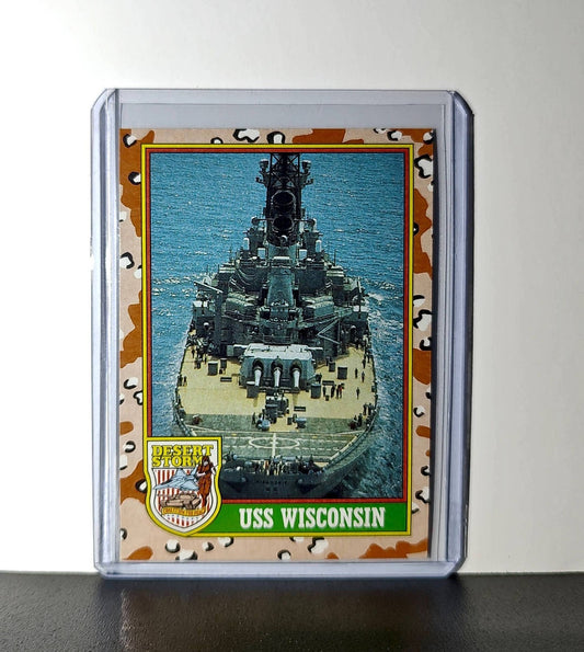 USS Wisconsin 1991 Topps Desert Storm #60 Card