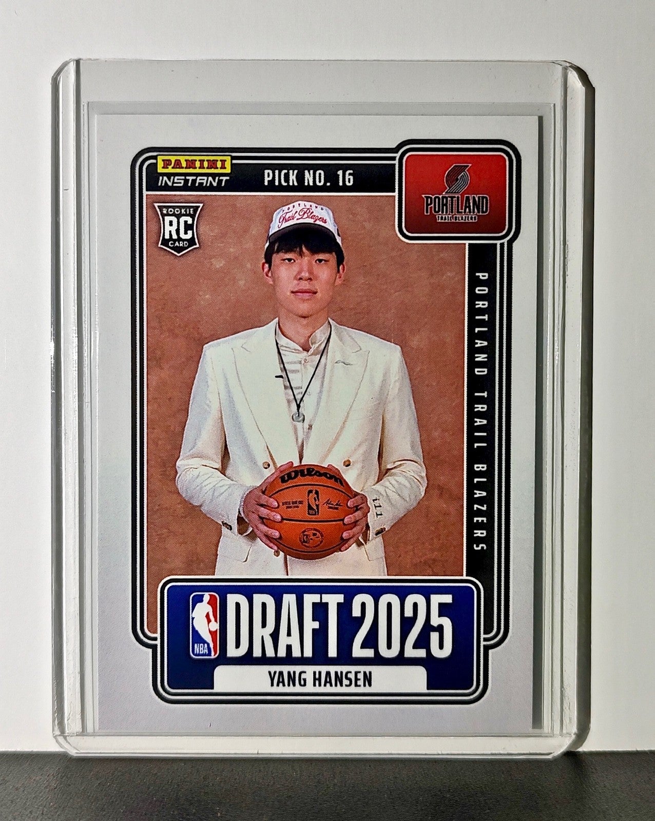 Yang Hansen Rookie 2025-26 Panini NBA #16 Draft Night Portland Trail Blazers