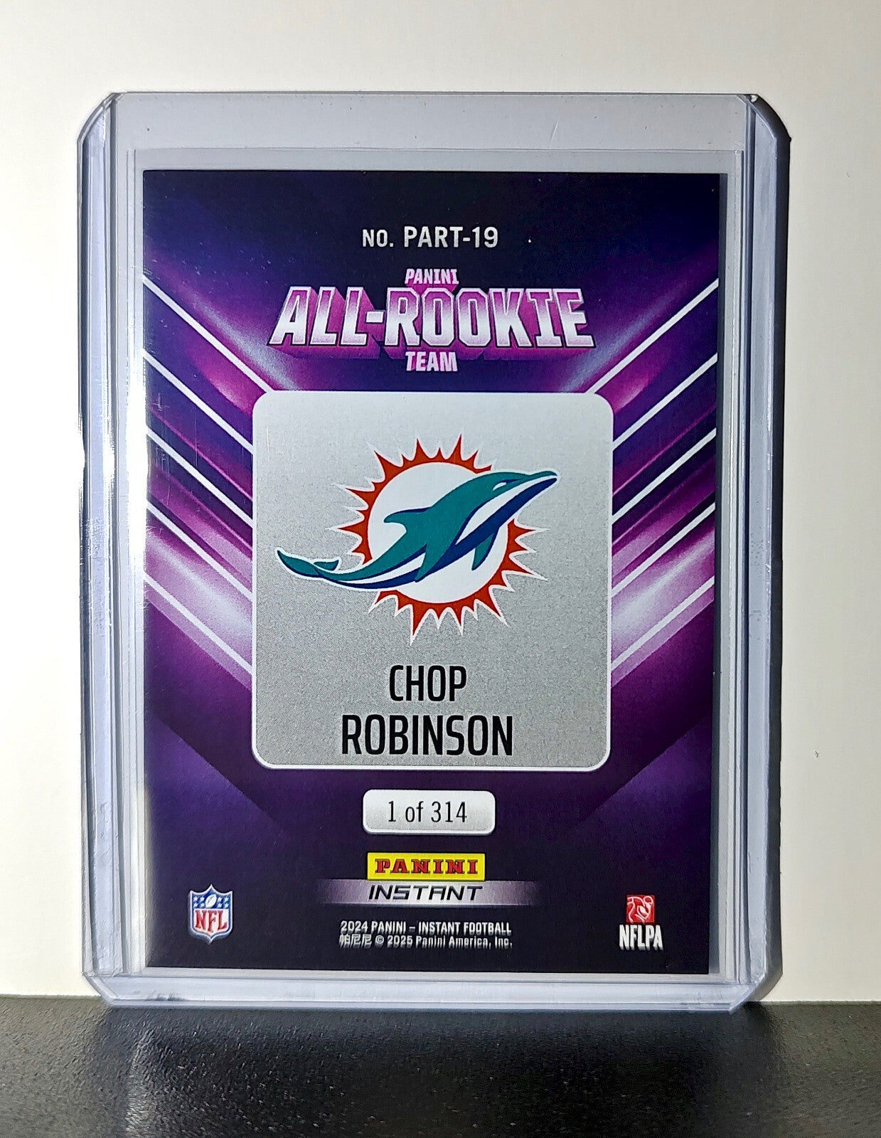 Chop Robinson Rookie 2024 Panini NFL #19 All-Rookie Card Dolphins​ 1 of 314