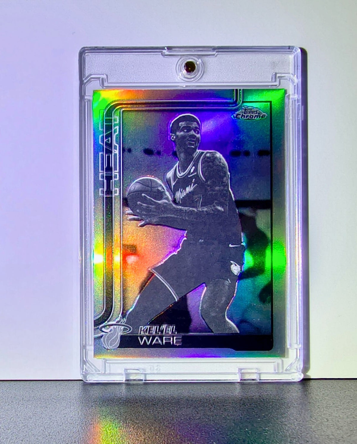 Kel’el Ware 2025-26 NBA Topps Chrome Update #112 Negative Refractor Card Heat
