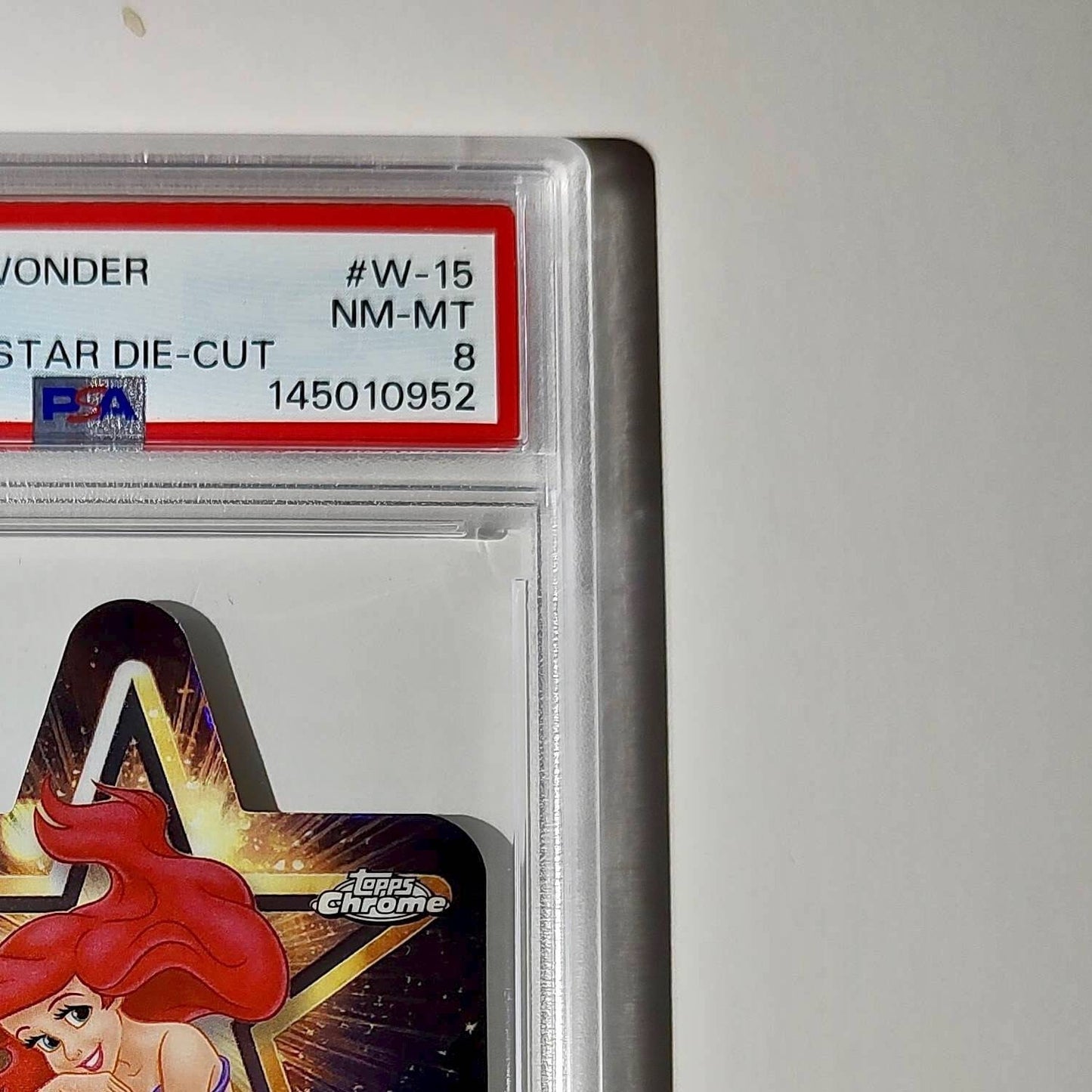 Ariel 2025 Topps Chrome Disney #W-15 Wish Upon A Star Die Cut PSA 8
