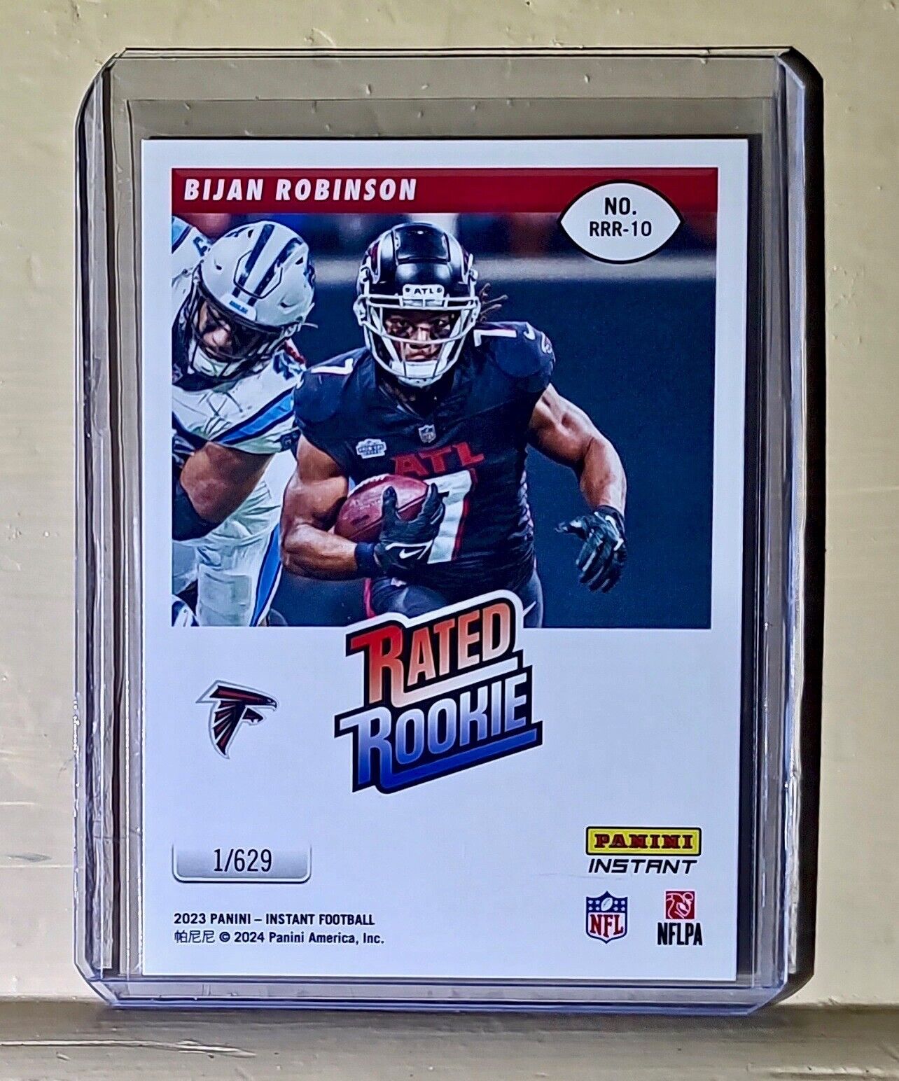 Bijan Robinson 2023 Panini NFL Rated Rookie Retro #10 Card Falcons 1/629