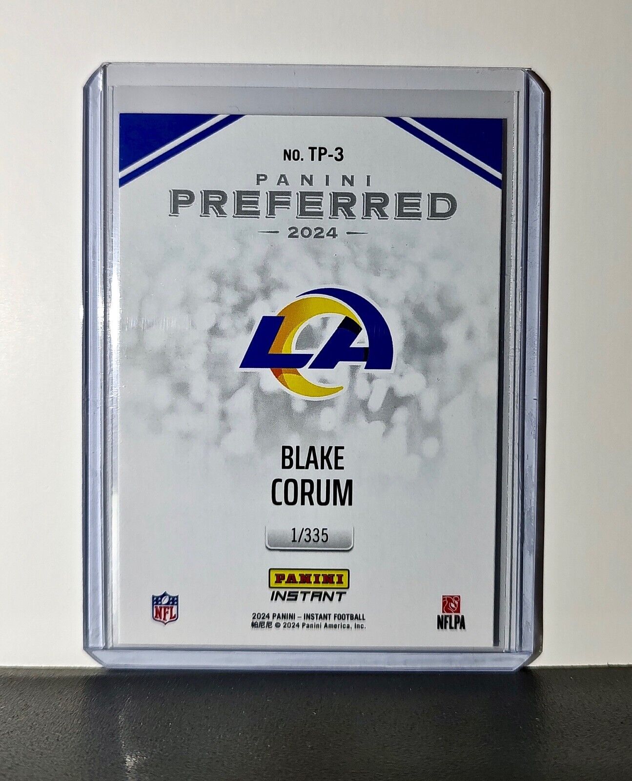Blake Corum 2024 Panini Preferred NFL #3 Rookie Football Card LA Rams 1/335