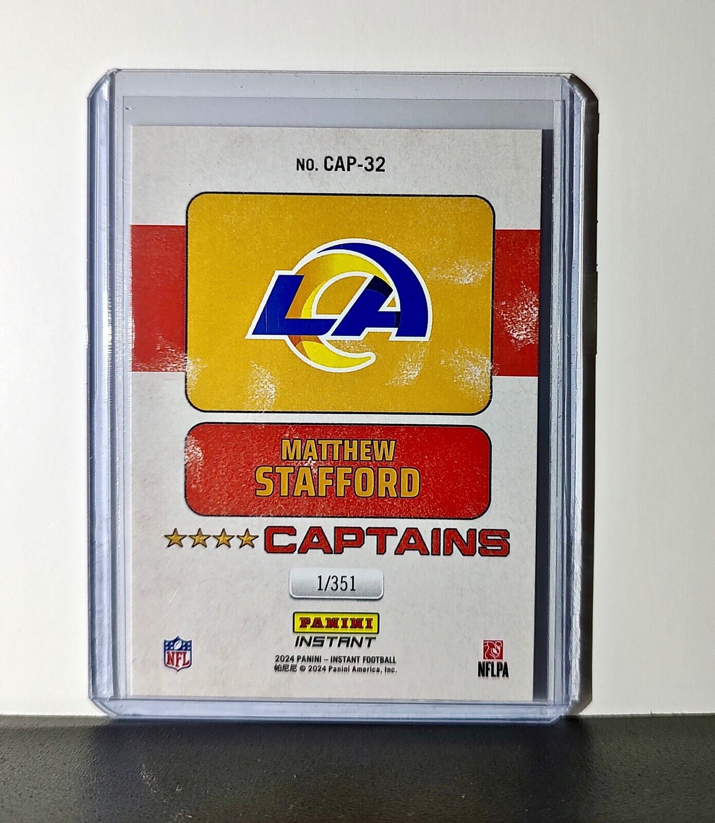 Matthew Stafford 2024 Panini Captains NFL #32 Card Los Angeles Rams 1/351