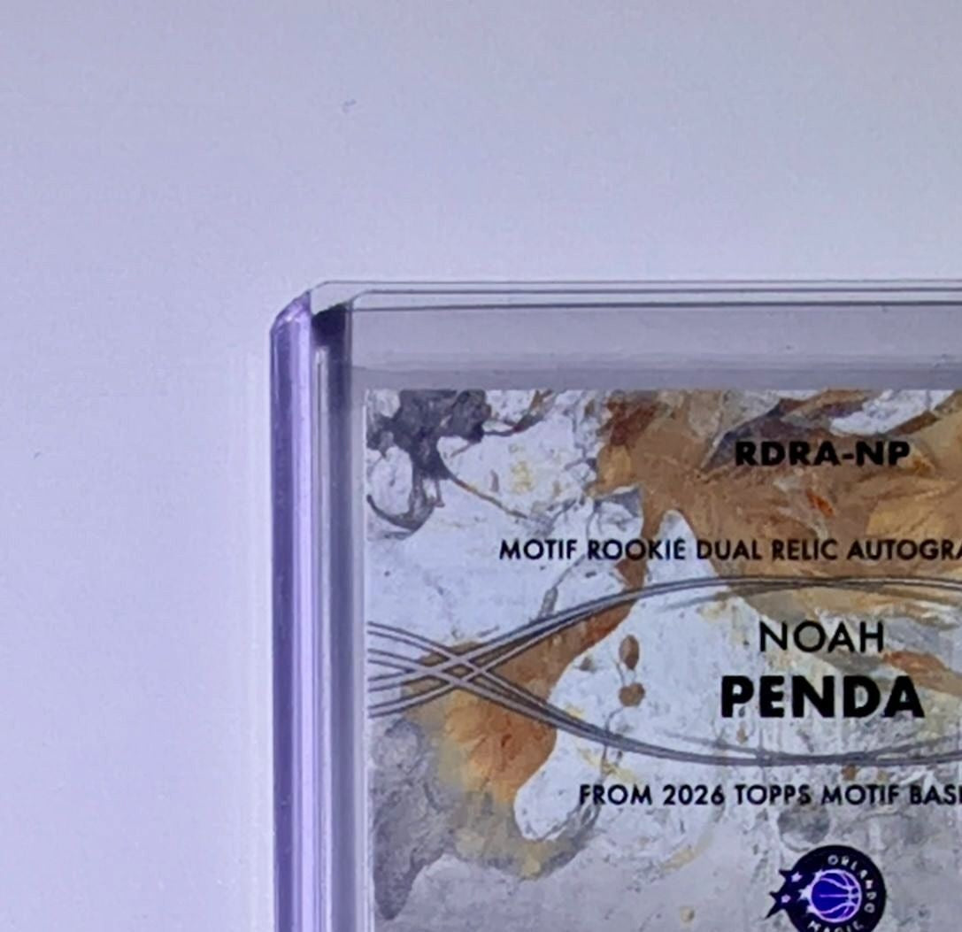 Noah Penda Rookie Patch Auto 2025-26 NBA Topps Motif #RDRA-NP Card 71/75 Magic