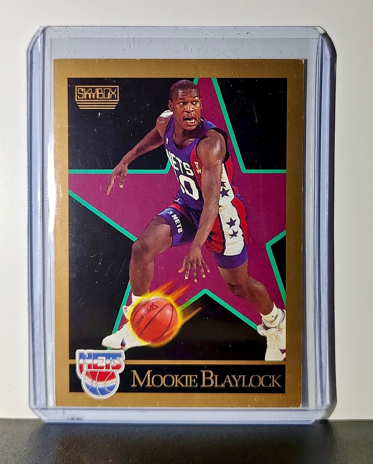 Mookie Blaylock 1990 Skybox NBA #176 Card New York Nets