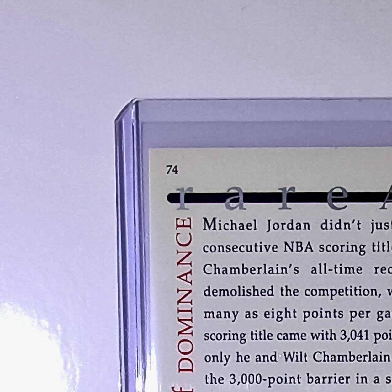 Michael Jordan 1994 Upper Deck Decade of Dominance #74 Card Chicago Bulls