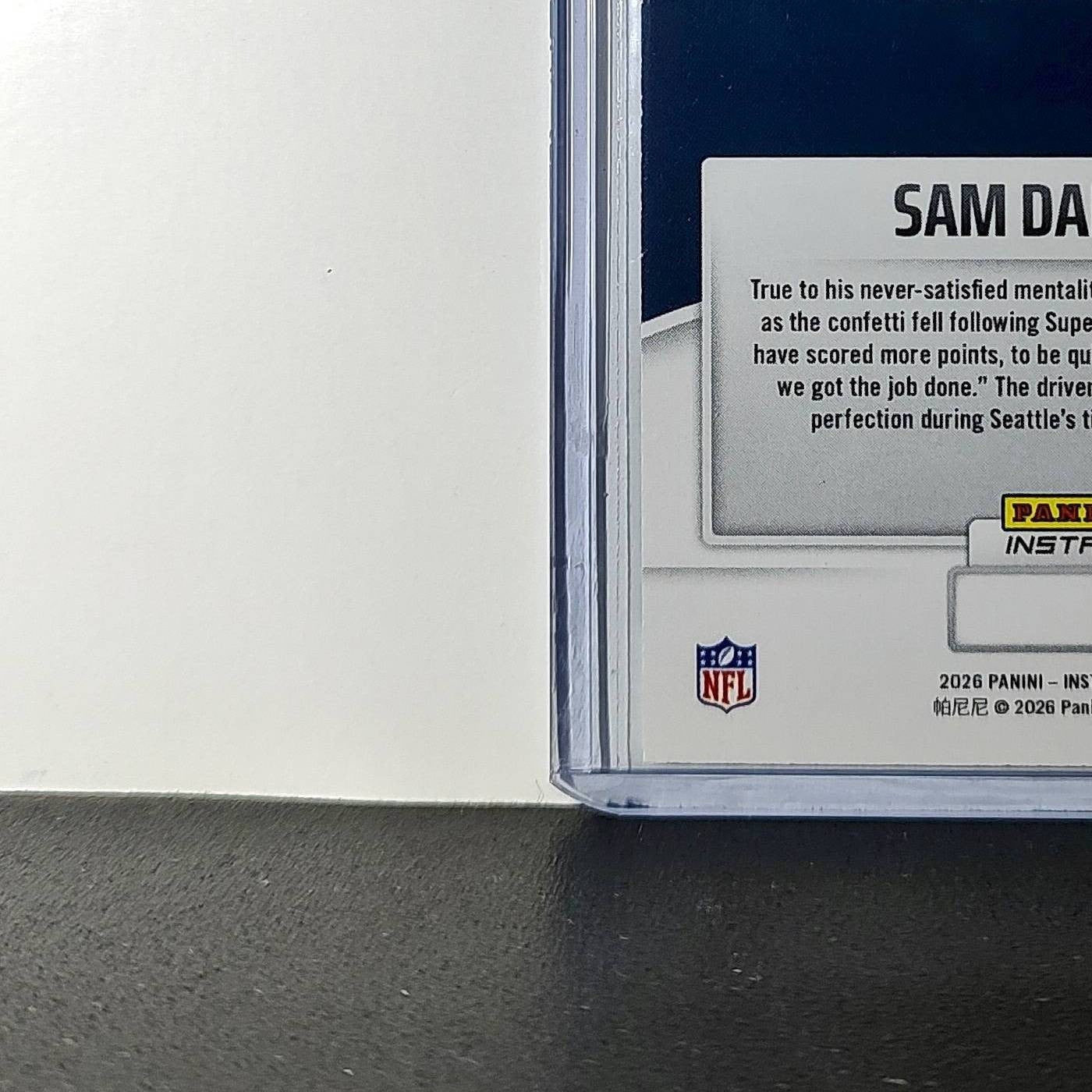 Sam Darnold 2026 Panini NFL Super Bowl LIX Champions #3 Card Seattle Seahawks