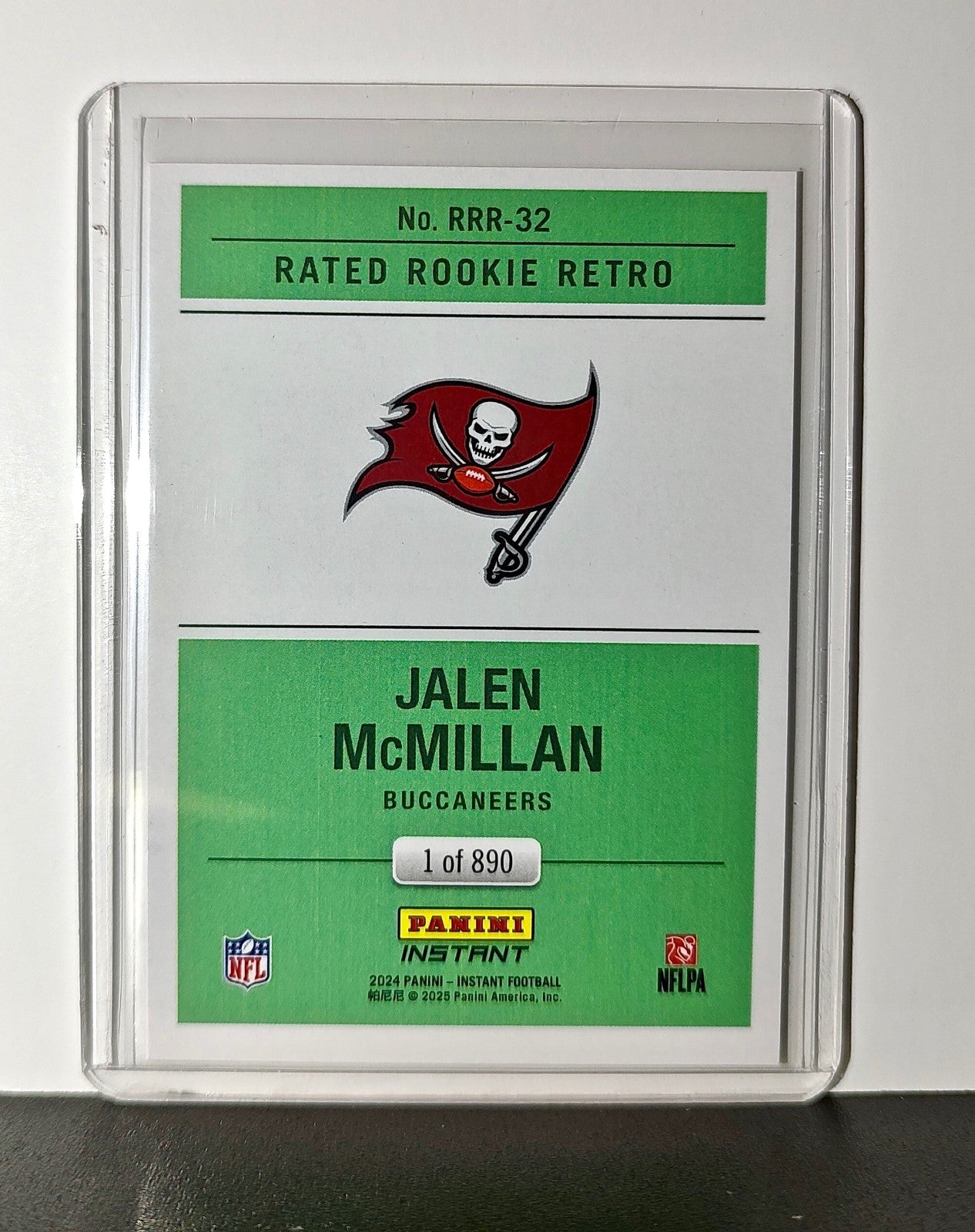 Jalen McMillan Rookie 2024 Panini Rated Rookie Retro NFL #32 Buccaneers 1 of 890
