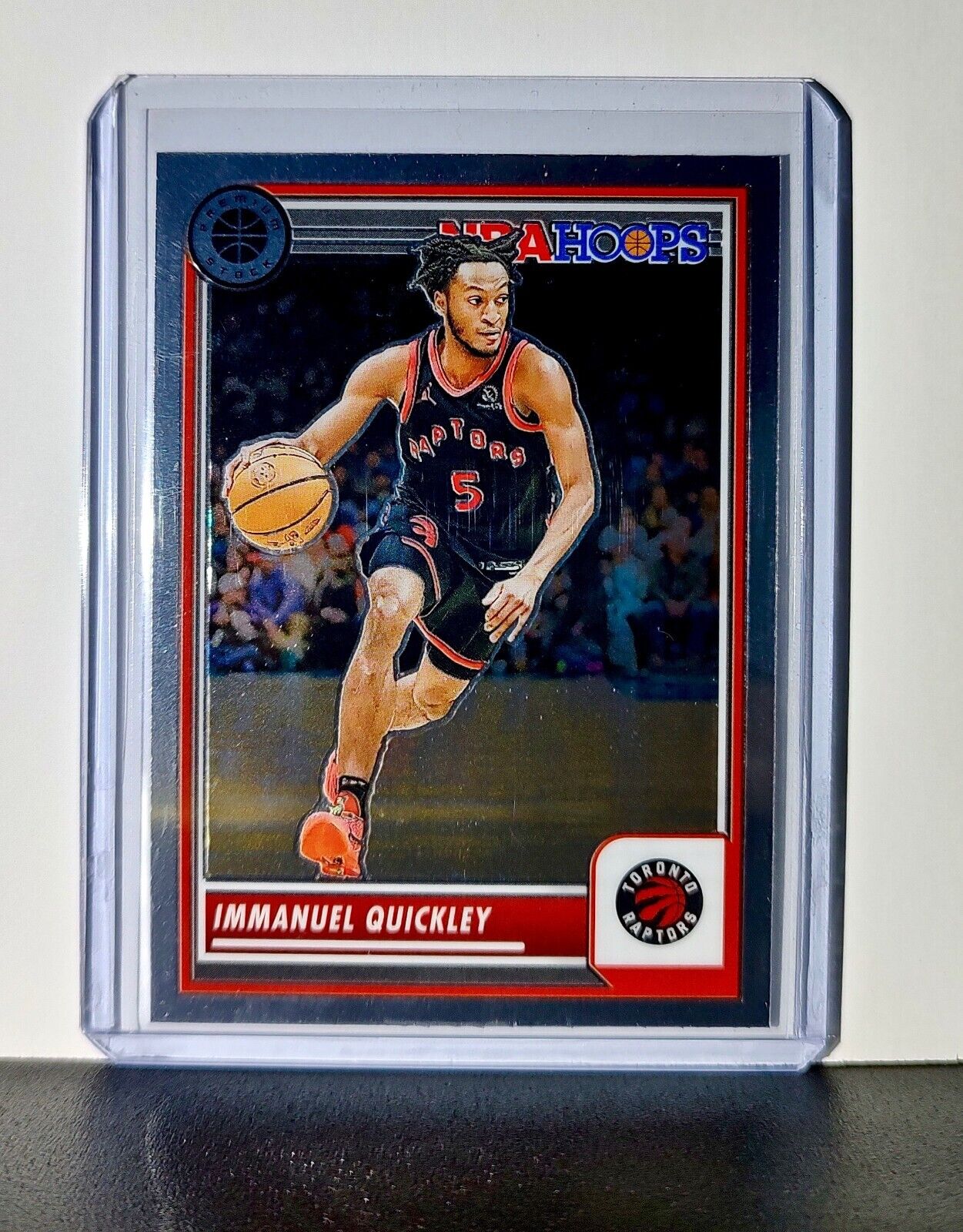 Immanuel Quickley 2023-24 Panini Premium Stock NBA Hoops #105 Card Raptors