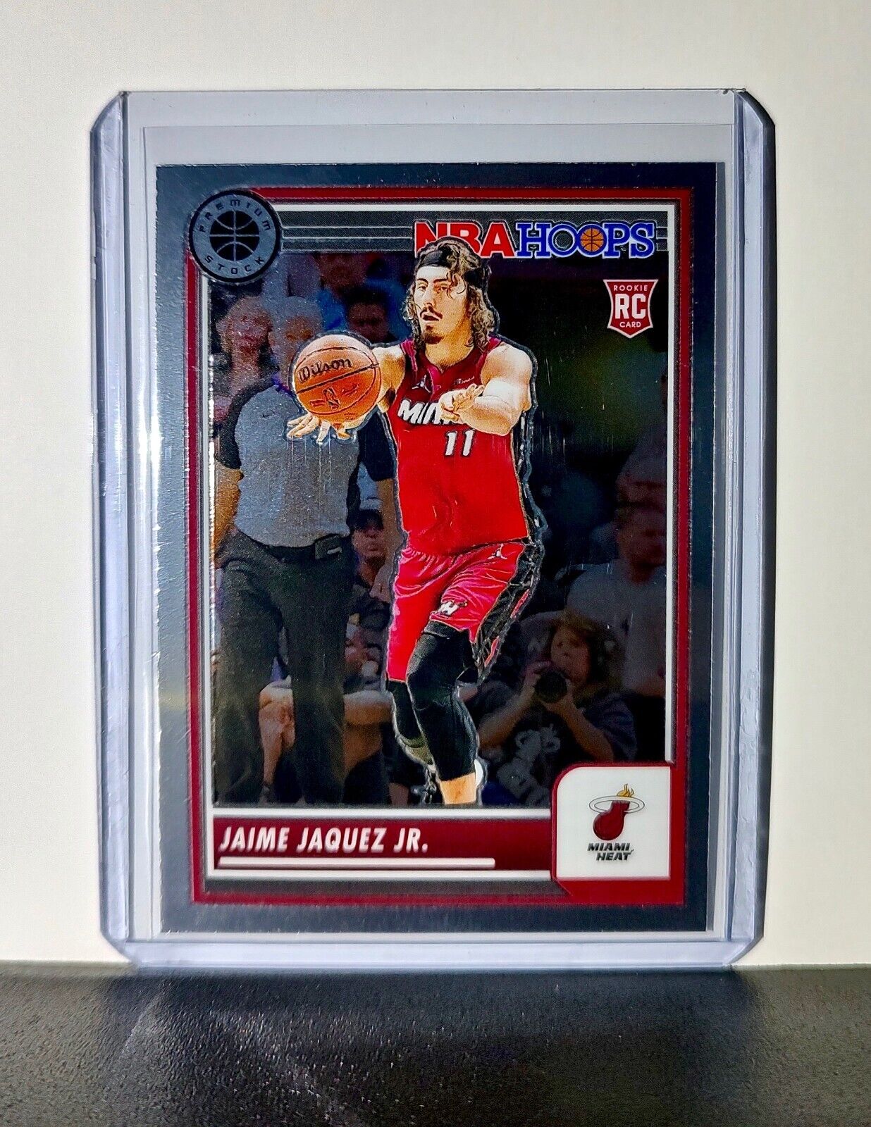 Jaime Jaquez Jr. 2023-24 Panini Premium Stock NBA Hoops #51 Rookie Card Heat