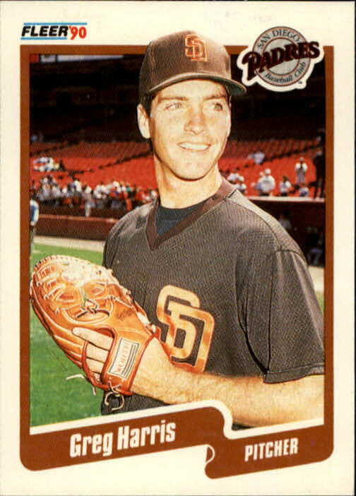 1990 Greg W. Harris Fleer Baseball Card #158