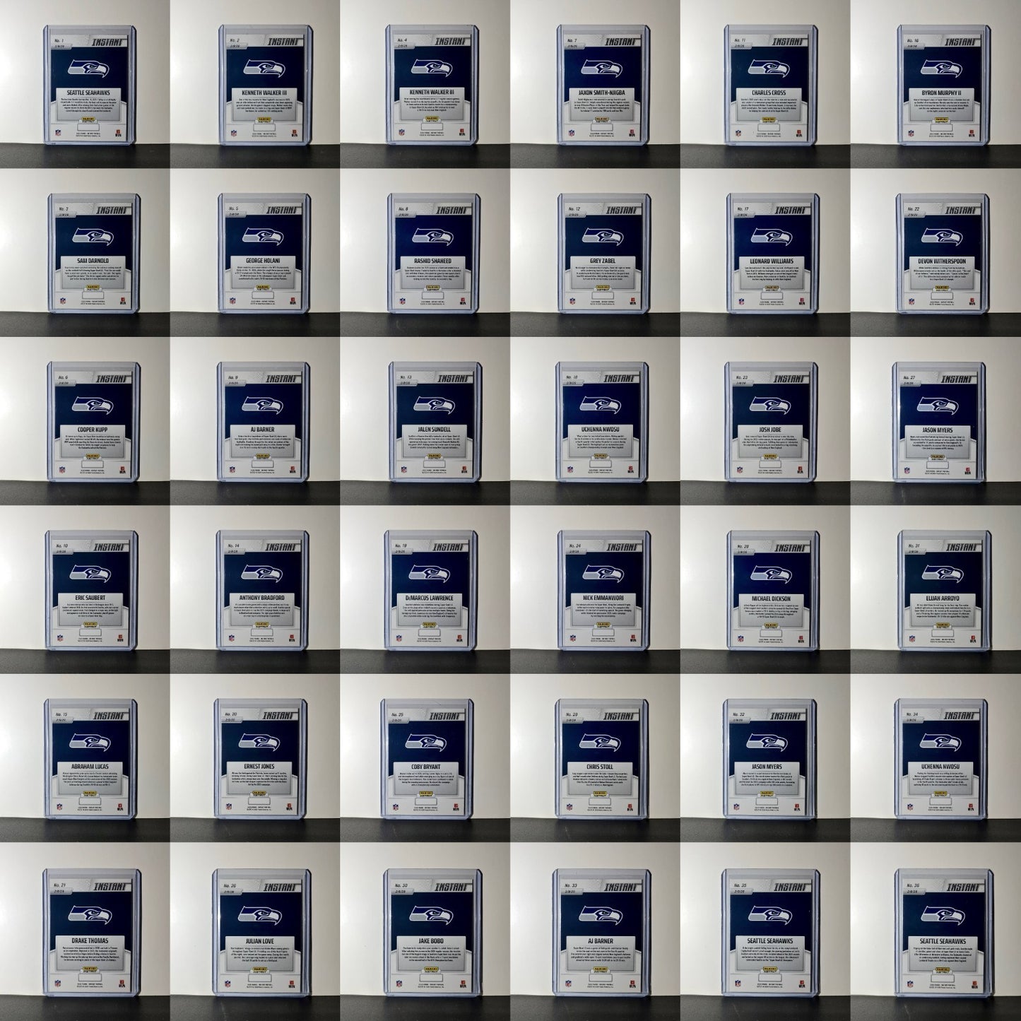 2026 Panini Super Bowl LIX Complete 36 Card Seattle Seahawks Football Card Set