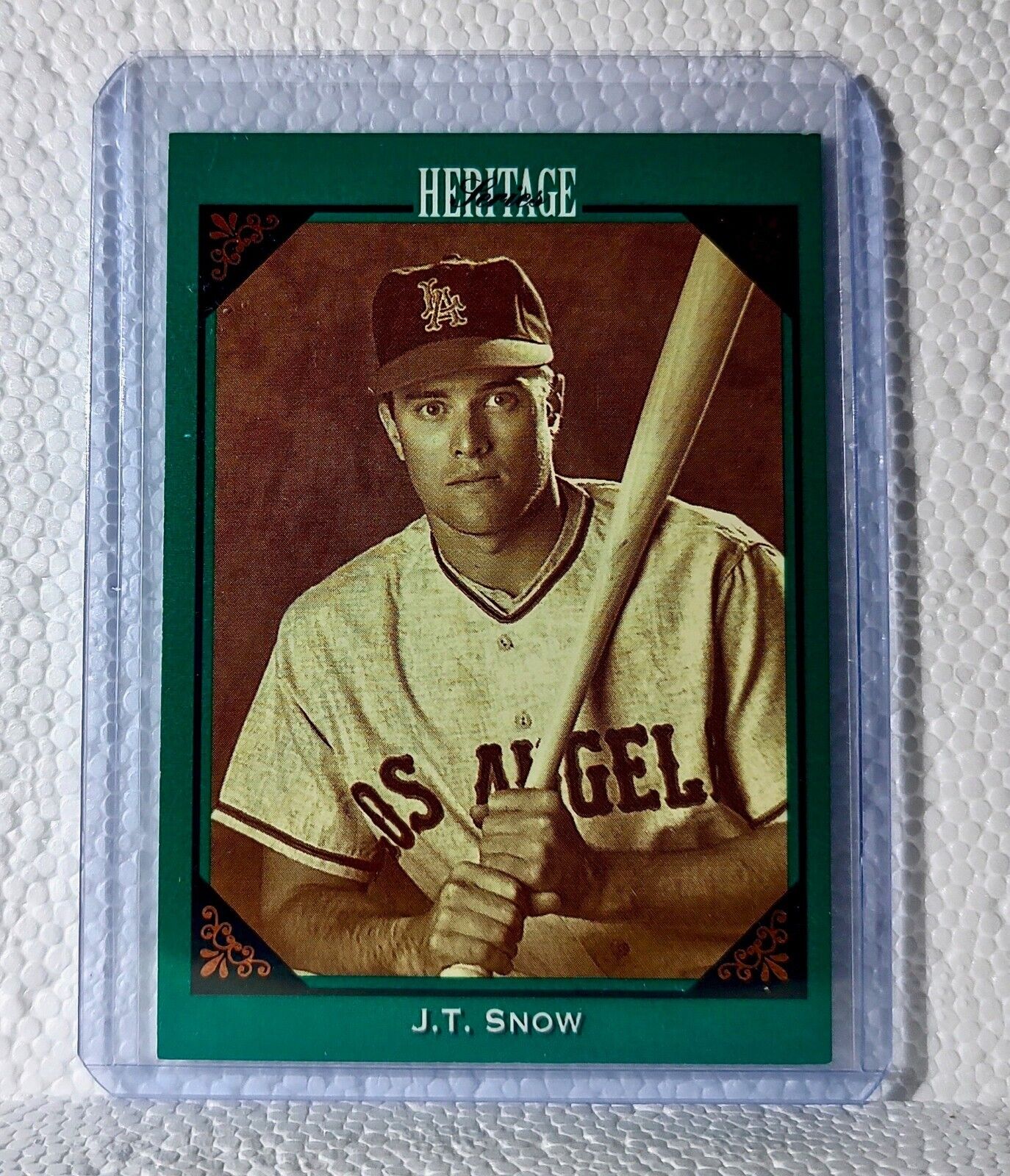 J.T. Snow 1993 Leaf MLB #11 Heritage Series Baseball Card Los Angeles Angels