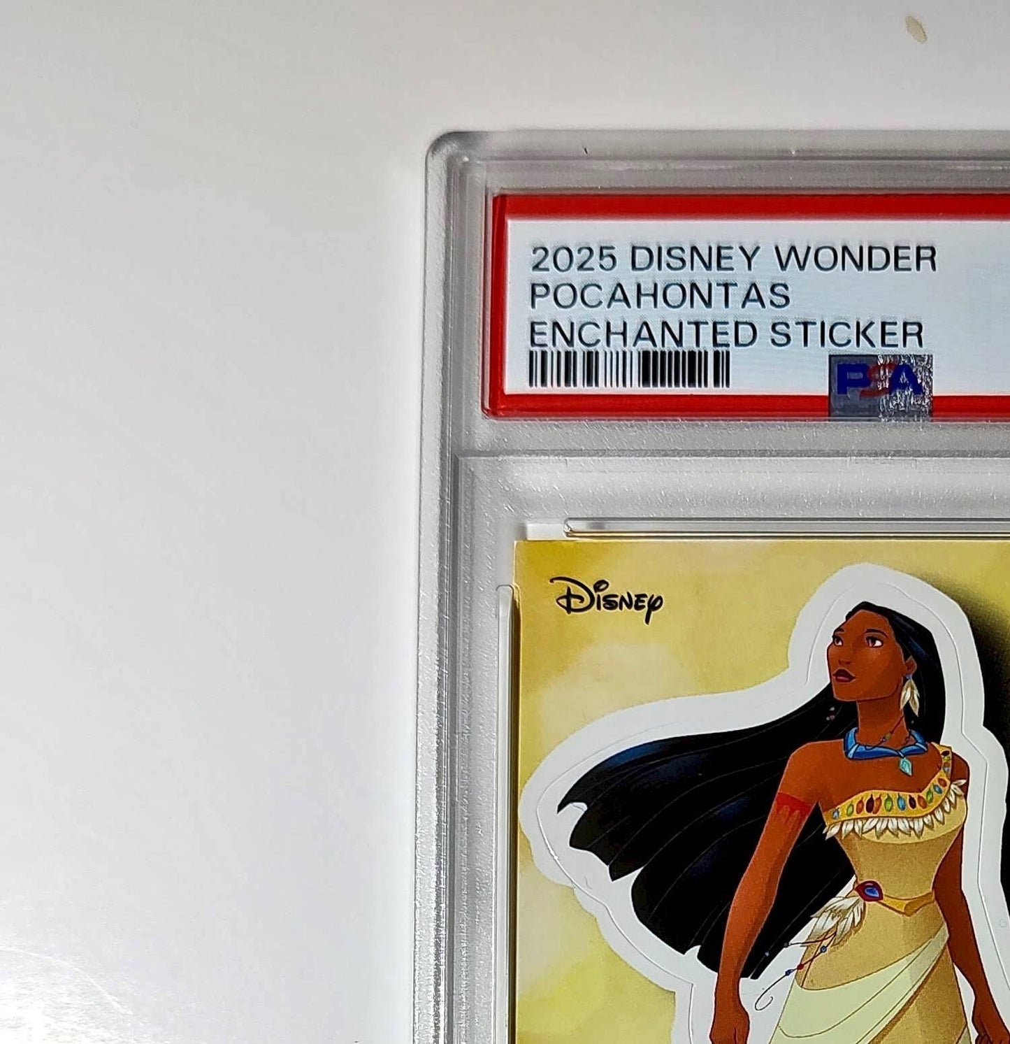 Pocahontas 2025 Topps Disney #ES-17 Enchanted Sticker Card Pocahontas PSA 9