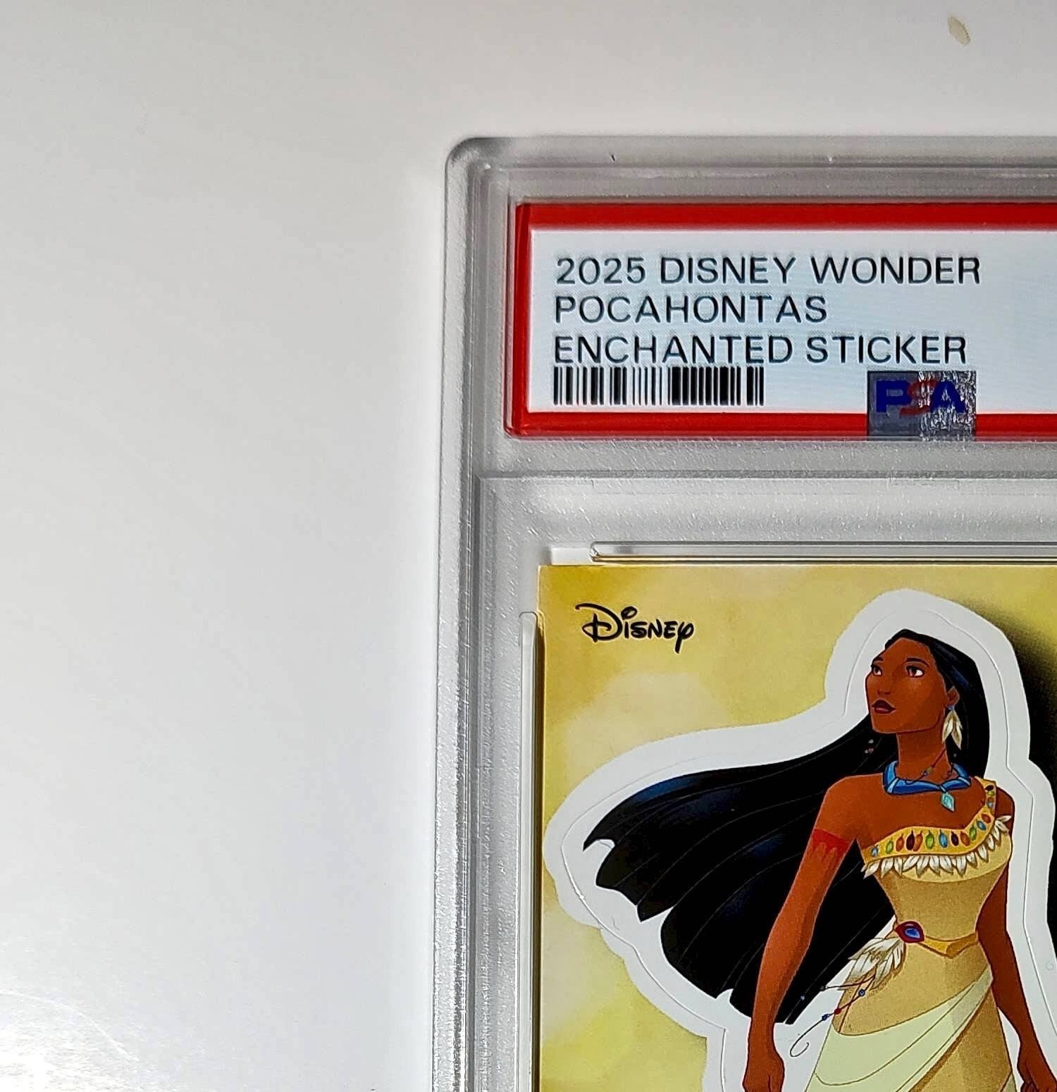 Pocahontas 2025 Topps Disney #ES-17 Enchanted Sticker Card Pocahontas PSA 9